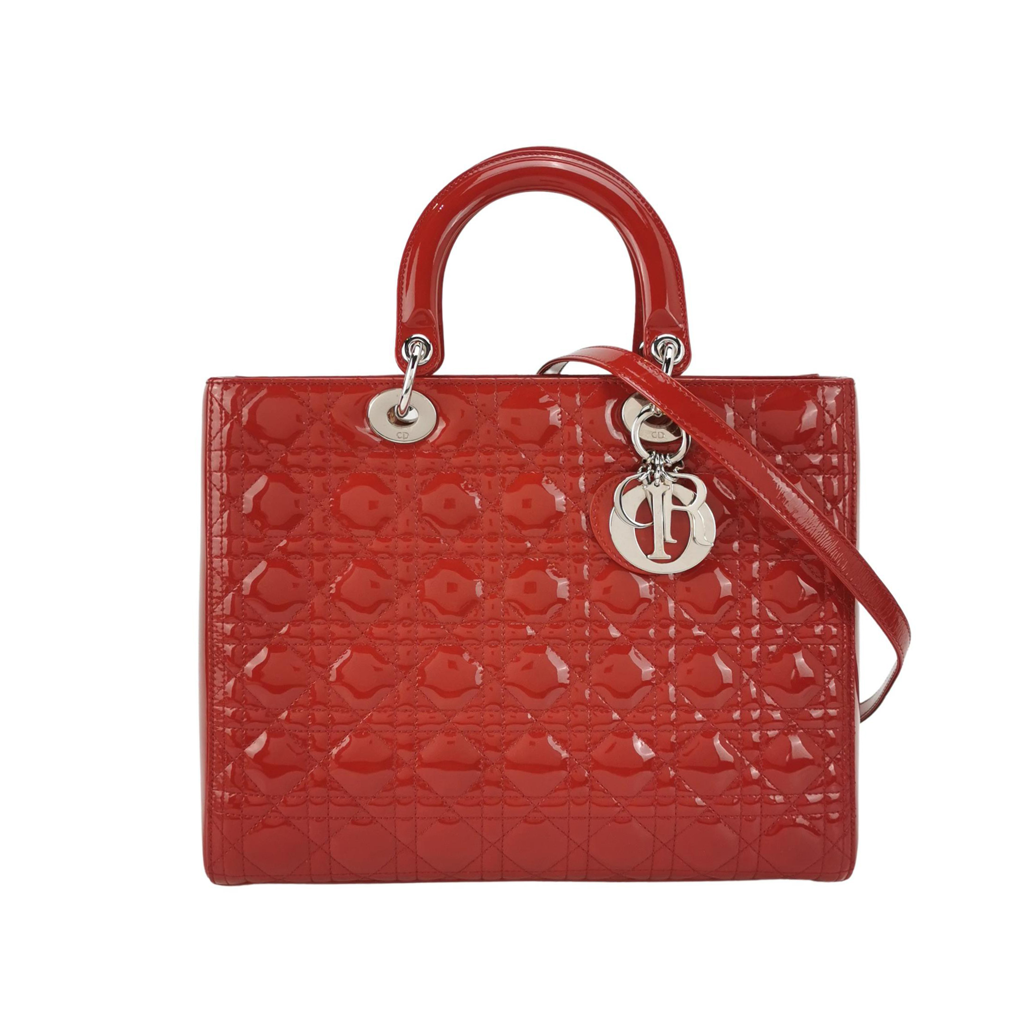 Lady Diorpatent Leather Logo