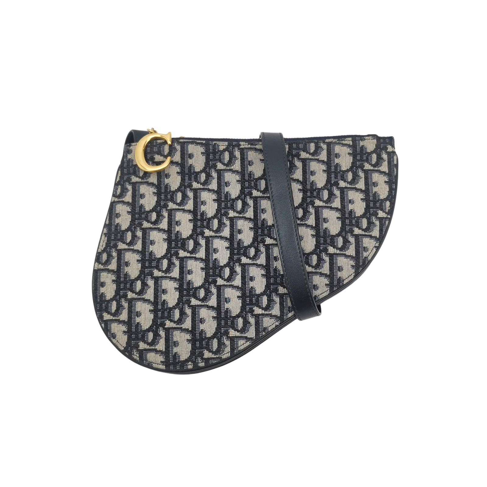 Saddleobliquemonogram Canvas Crossbody Bag