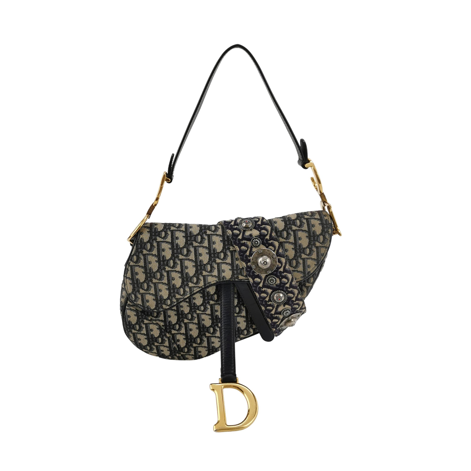 Saddleobliquemonogram Canvas Crossbody Bag