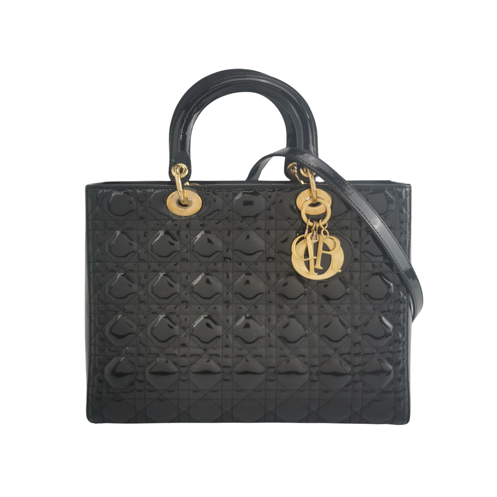 Lady Diorpatent Leather Logo