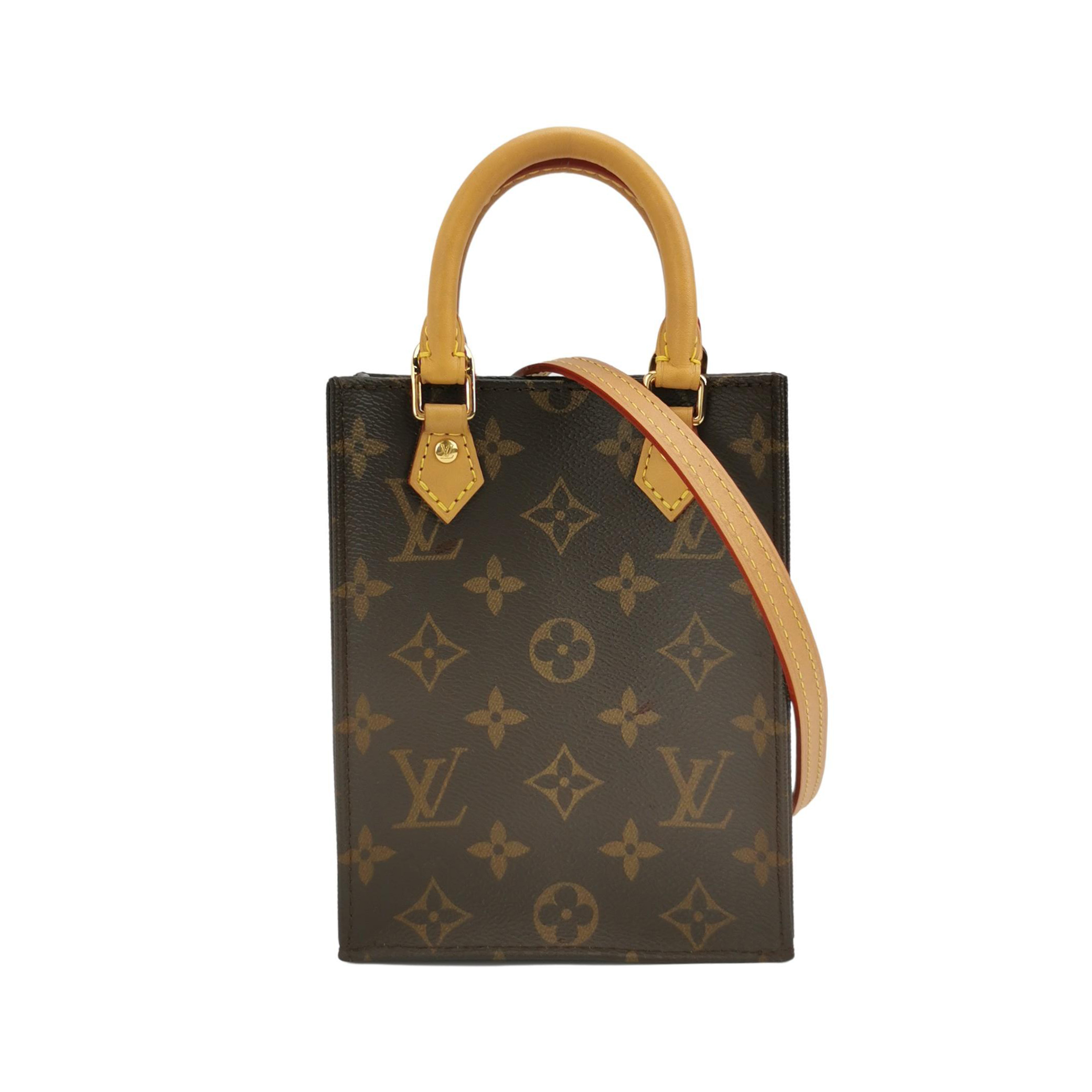 Sac Platvegetable-tanned Leather Monogramcrossbody Bag