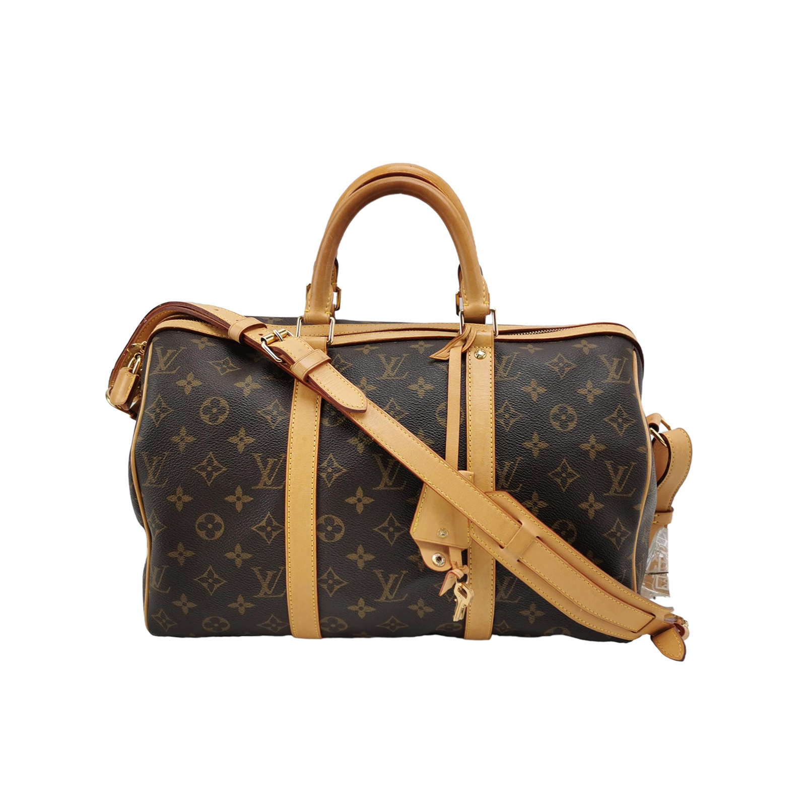 Sofia 35vegetable-tanned Leather Monogramcrossbody Bag