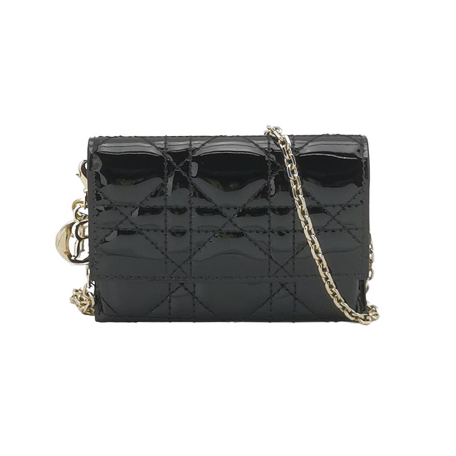 Lady Diorpatent Leather Logocrossbody Bag