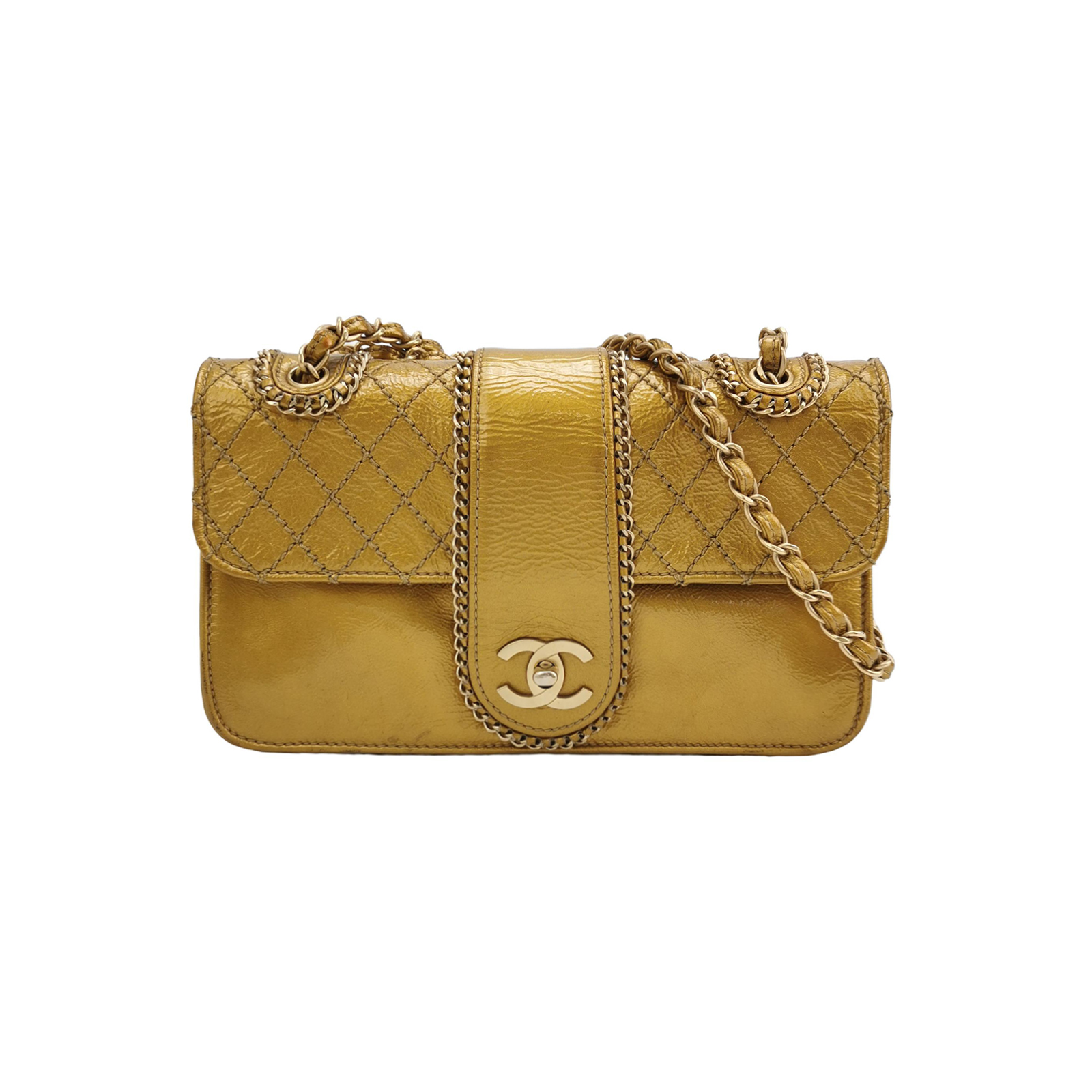 Flap Bagpatent Leather Clogo