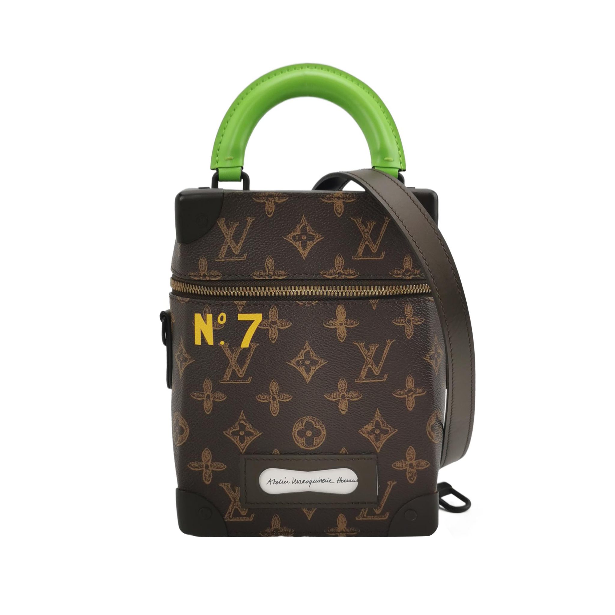 Trunk Vertical Calfskin Monogram Chip Model Crossbody / Shoulder Bag