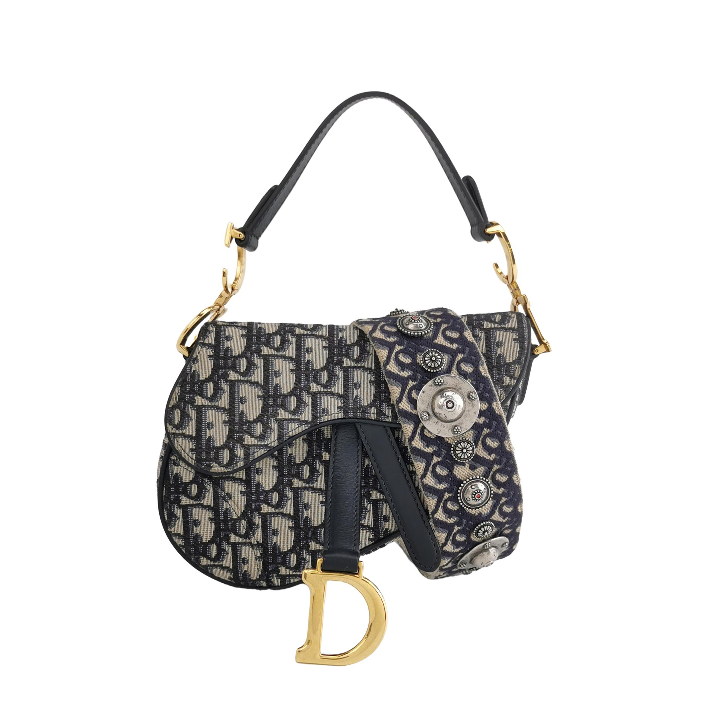 Saddleobliquemonogram Canvas Crossbody Bag