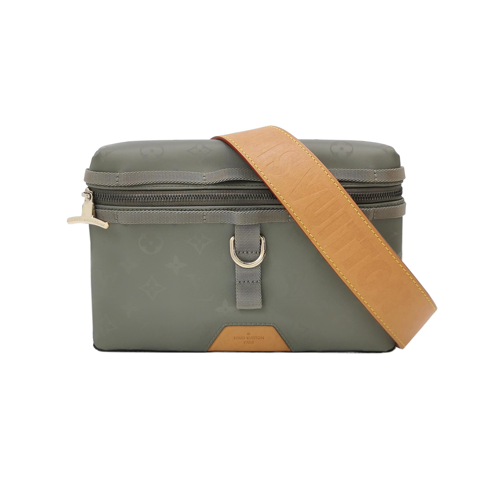 Messengervegetable-tanned Leather Monogram Canvas Crossbody Bag