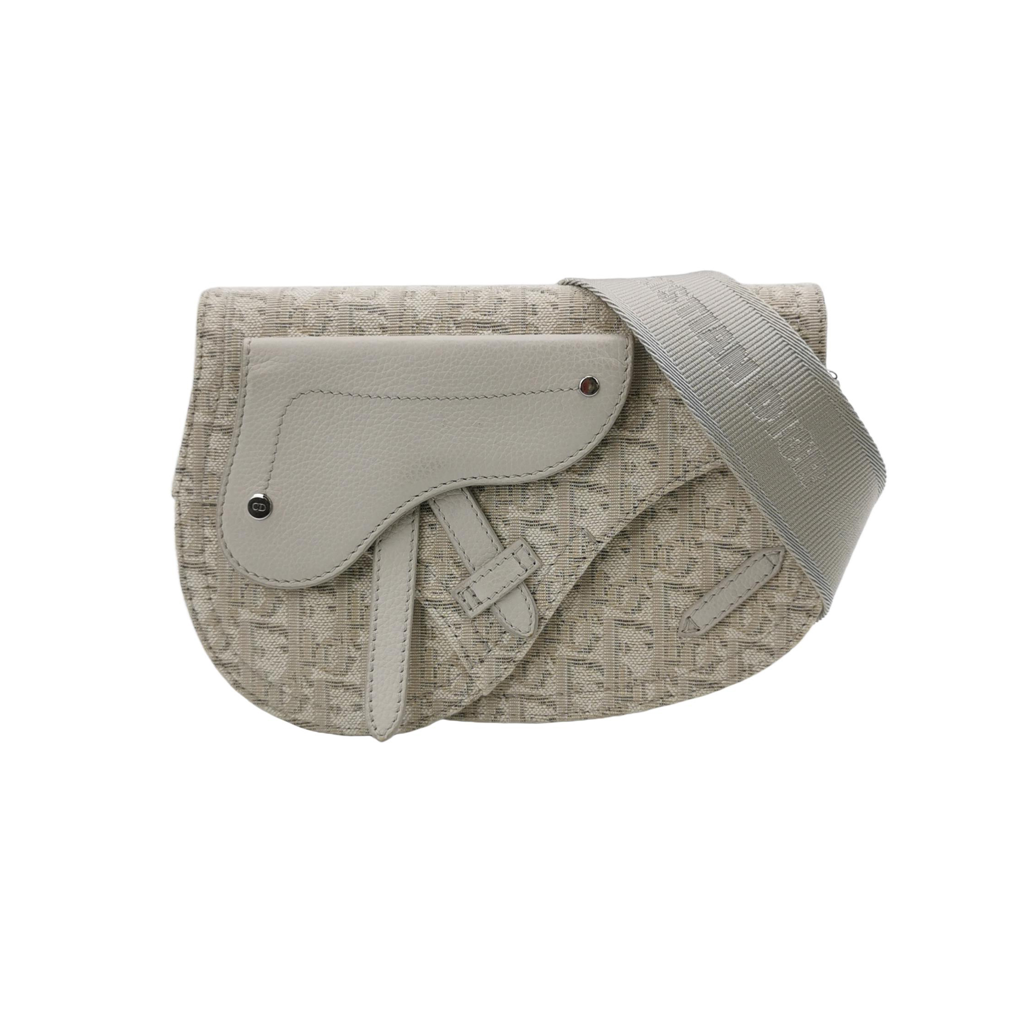 Saddleobliquemonogram Canvas Crossbody Bag