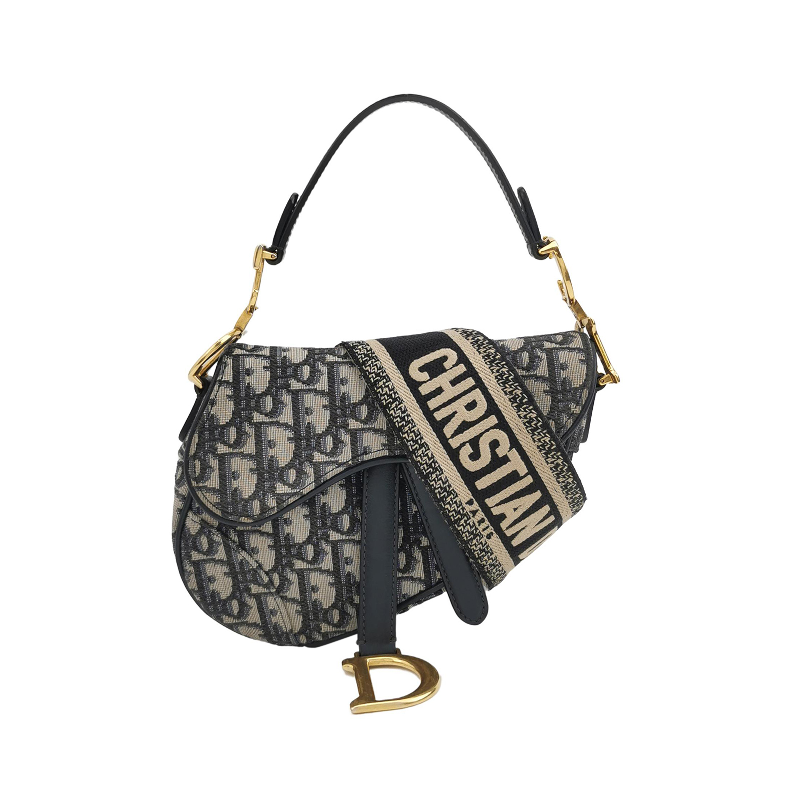 Saddleobliquemonogram Canvas Crossbody Bag