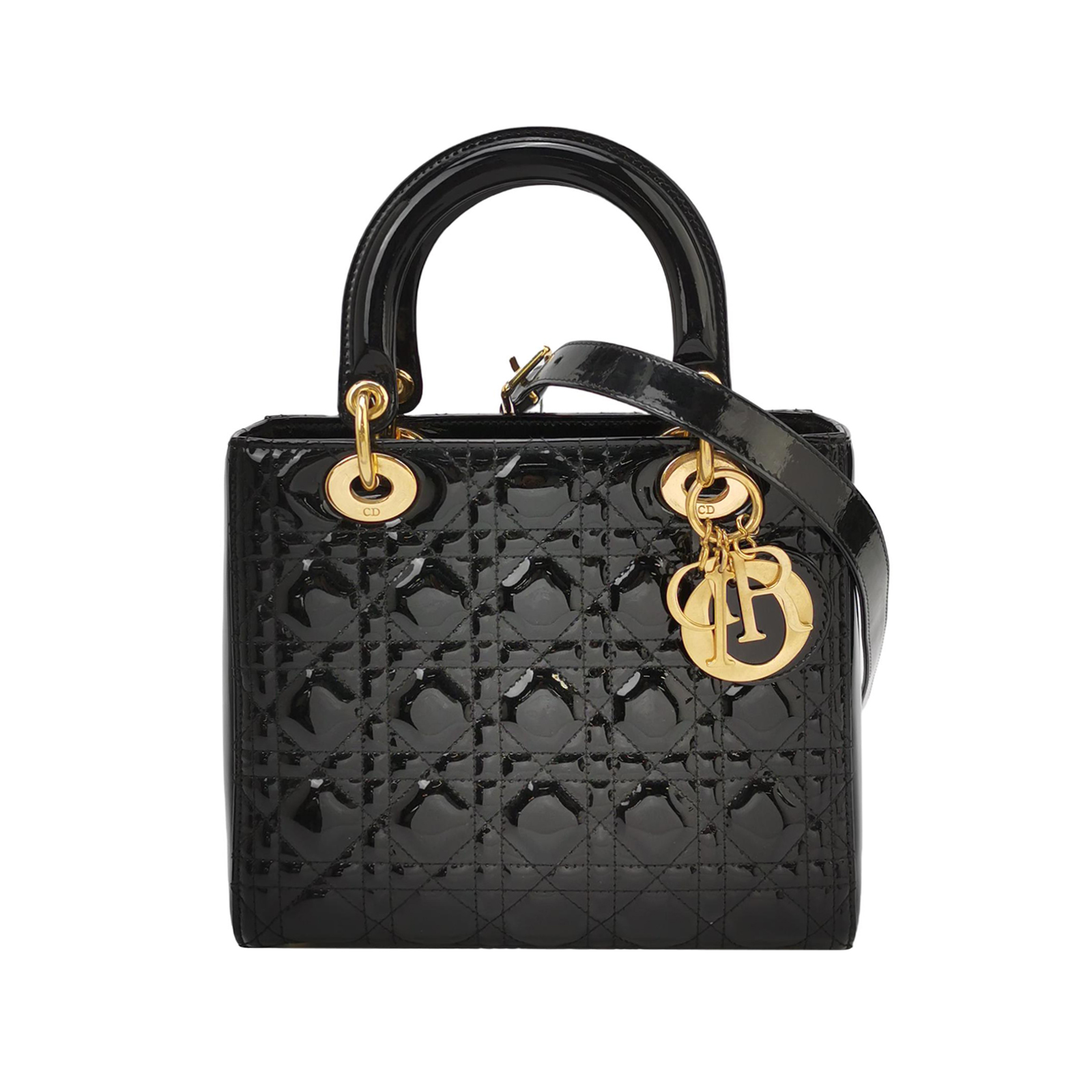 Lady Diorpatent Leather Logocrossbody Bag