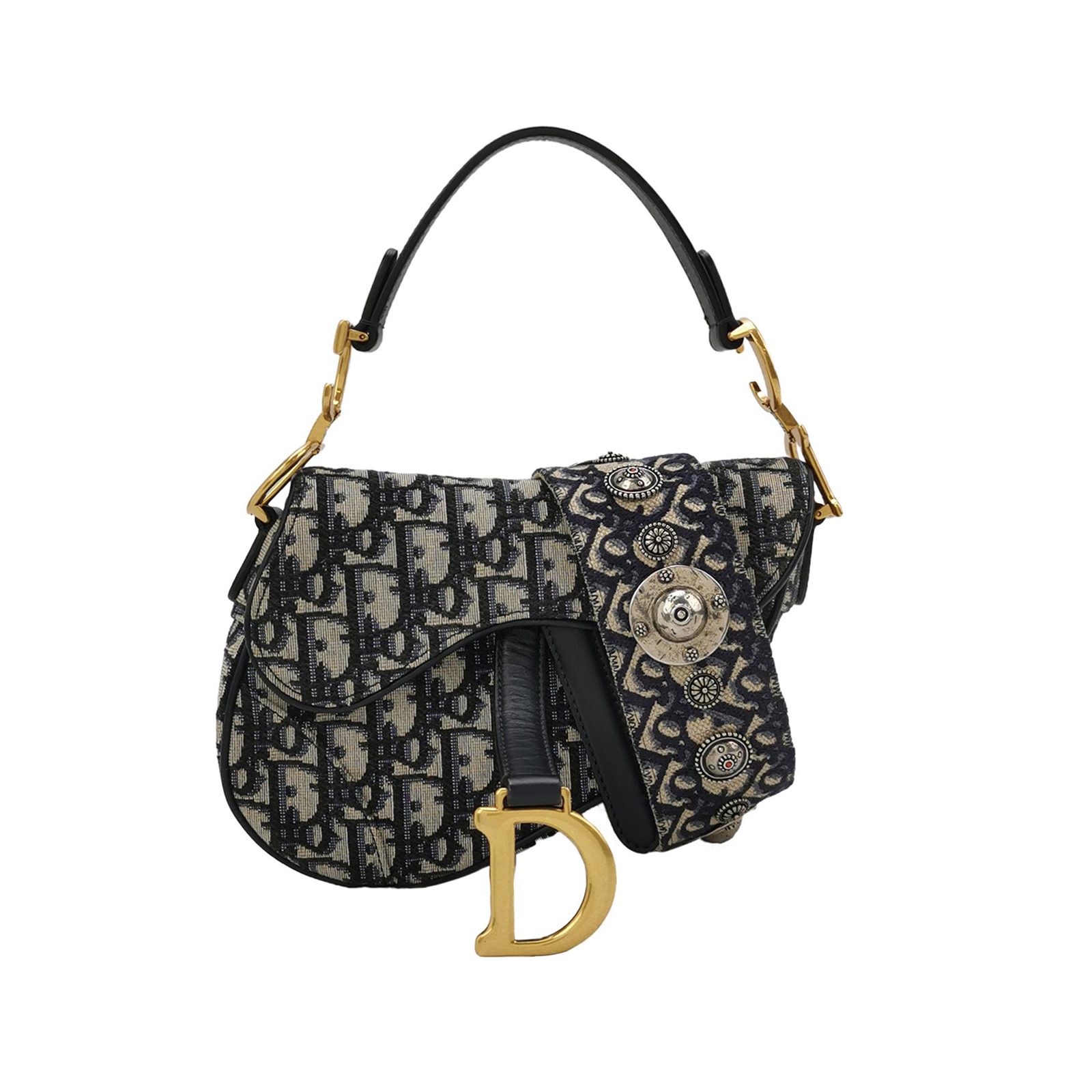 Saddleobliquemonogram Canvas Crossbody Bag