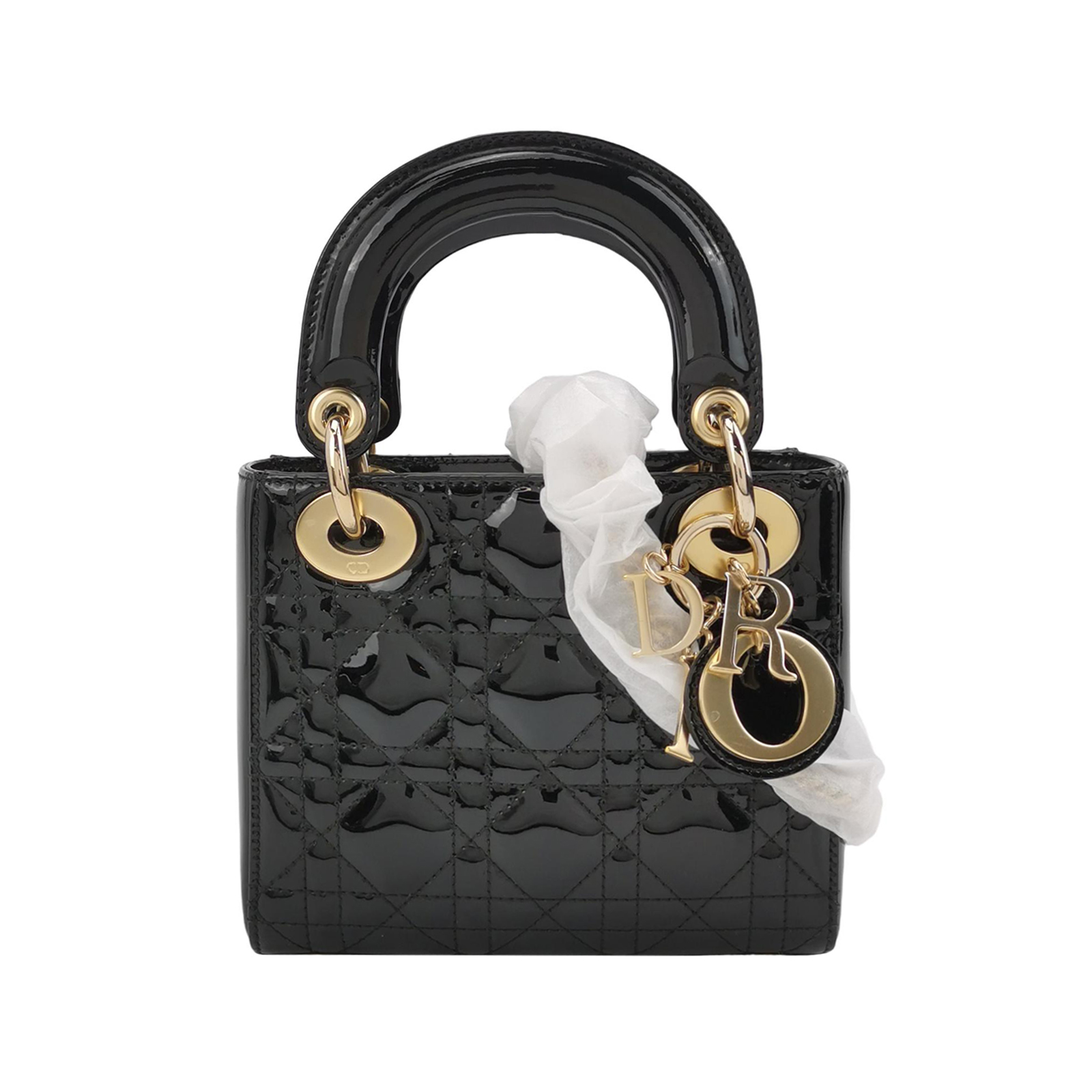 Lady Diorpatent Leather Logocrossbody Bag