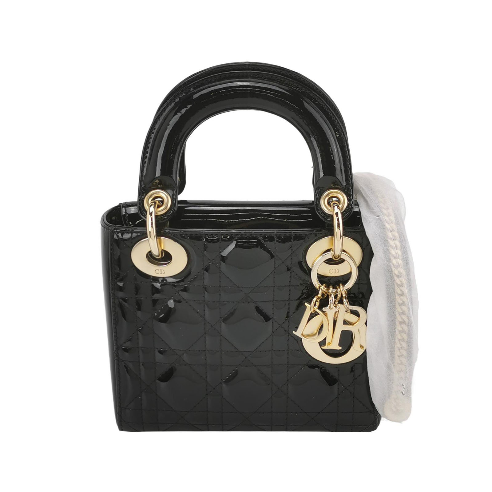 Lady Diorpatent Leather Logocrossbody Bag