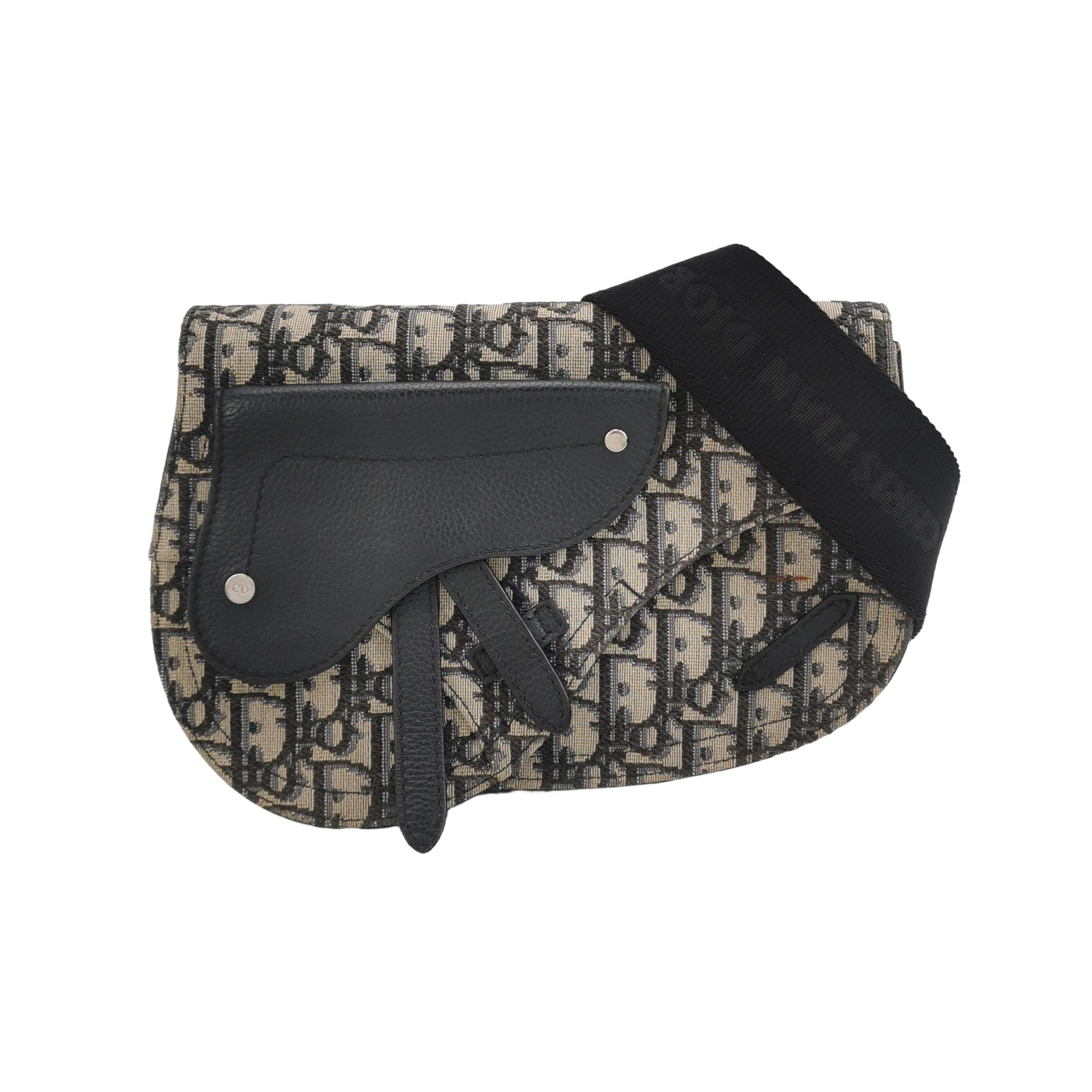 Saddleobliquemonogram Canvas Crossbody Bag