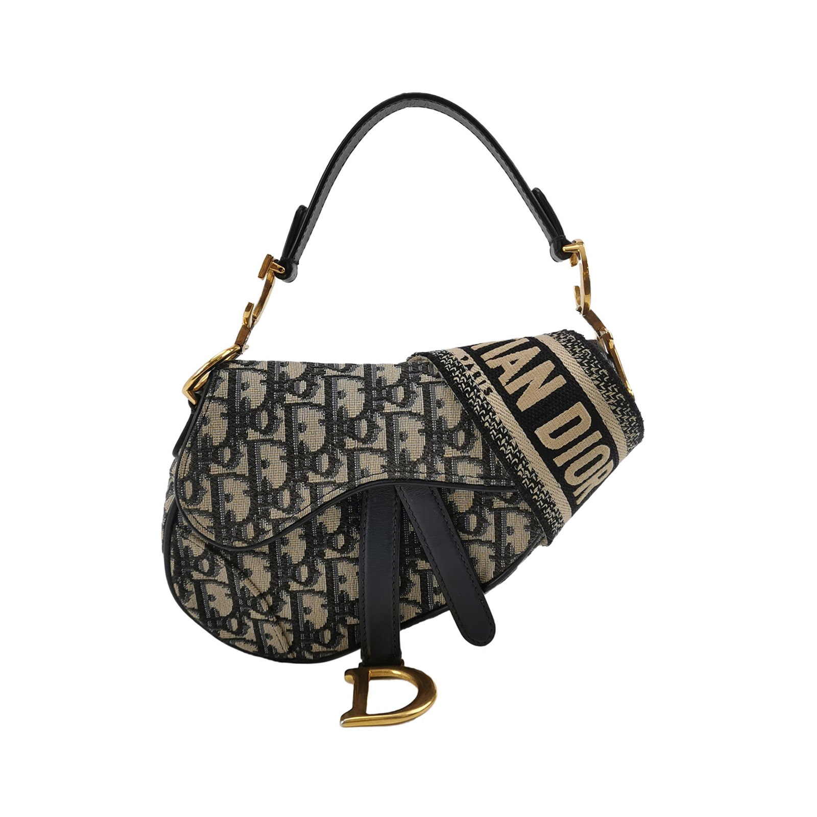 Saddleobliquemonogram Canvas Crossbody Bag