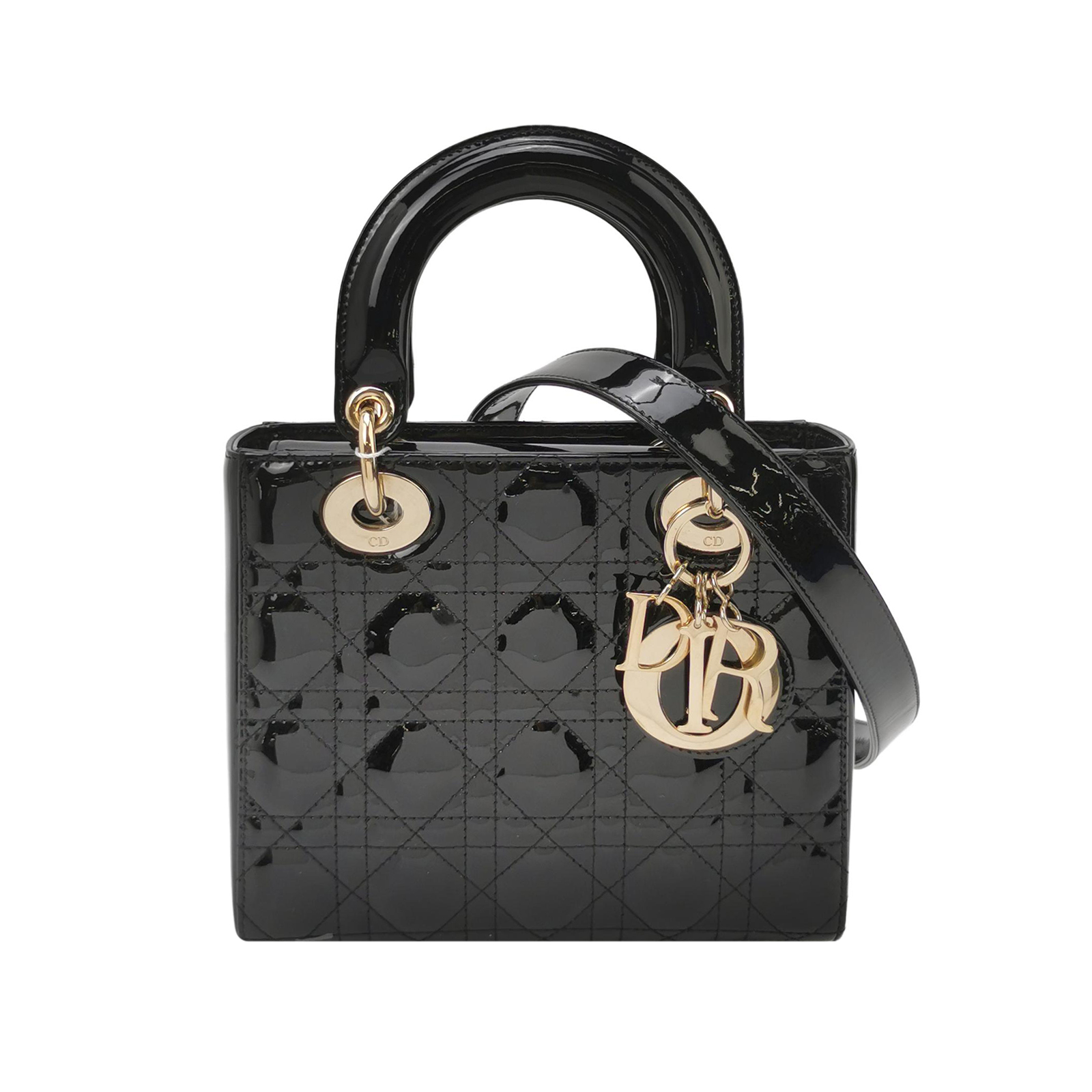 Lady Diorpatent Leather Logocrossbody Bag