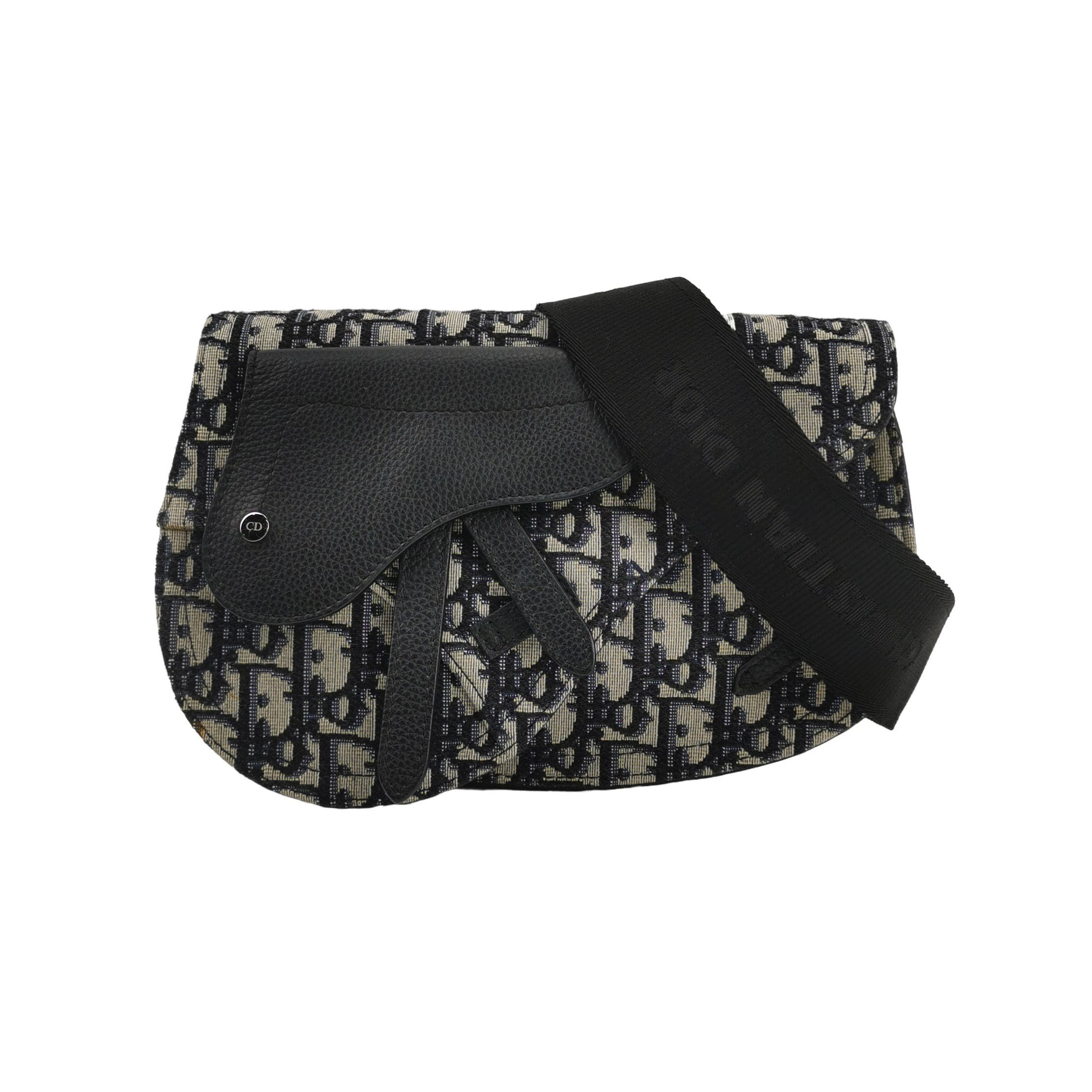 Saddleobliquemonogram Canvas Crossbody Bag