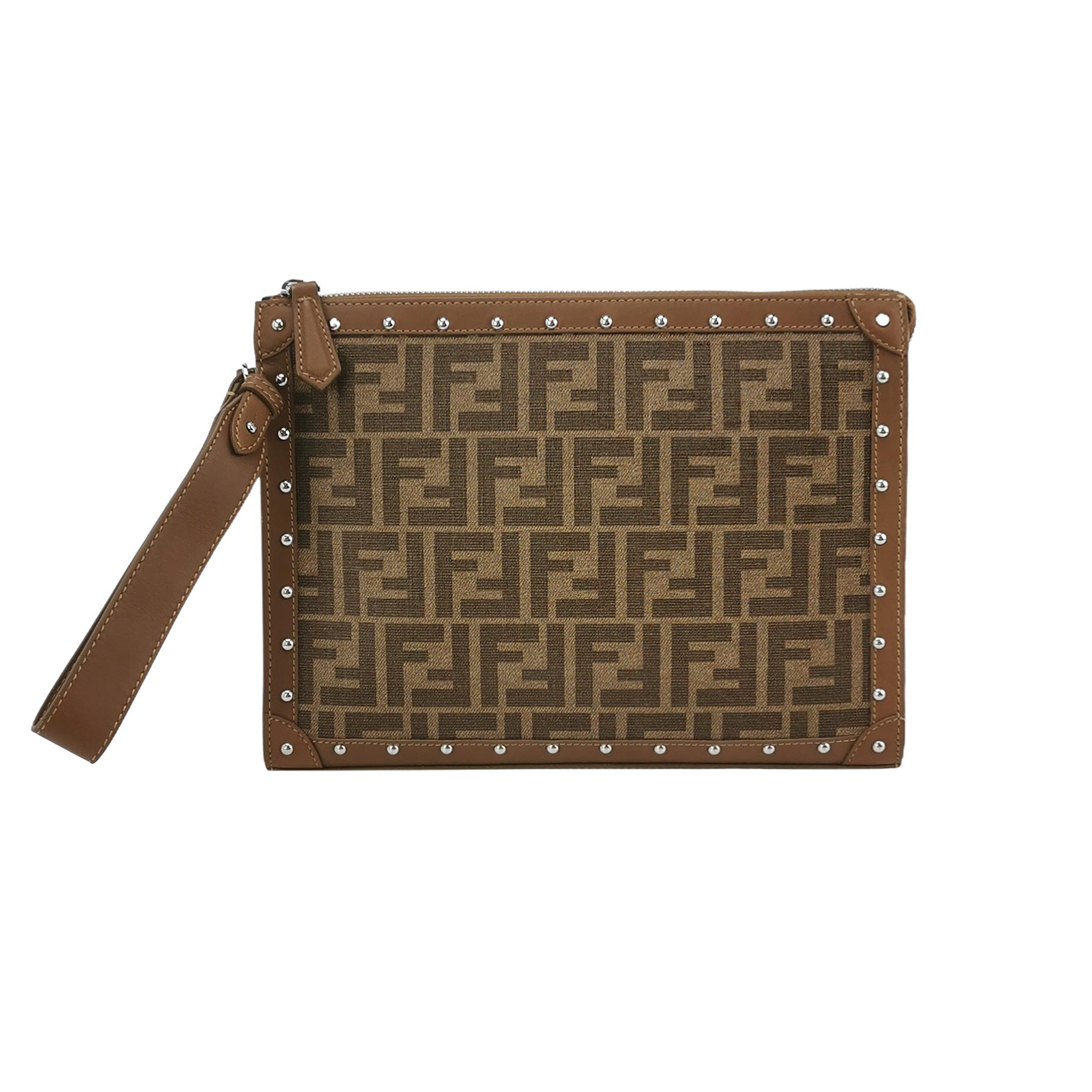 Fmonogram Canvas Clutch Bag