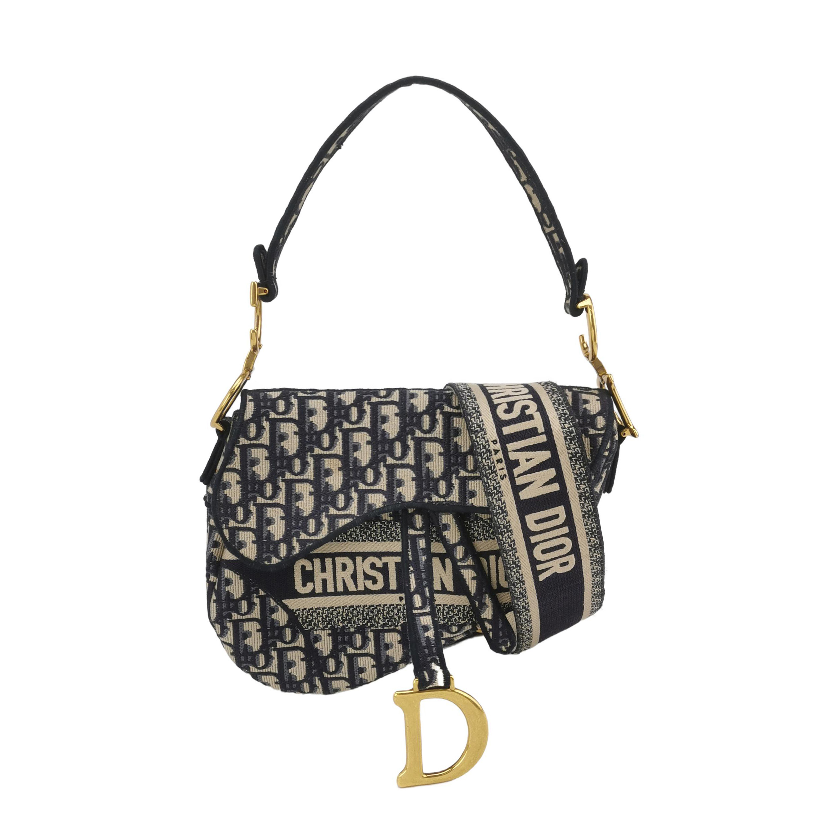 Saddleobliquemonogram Canvas Crossbody Bag
