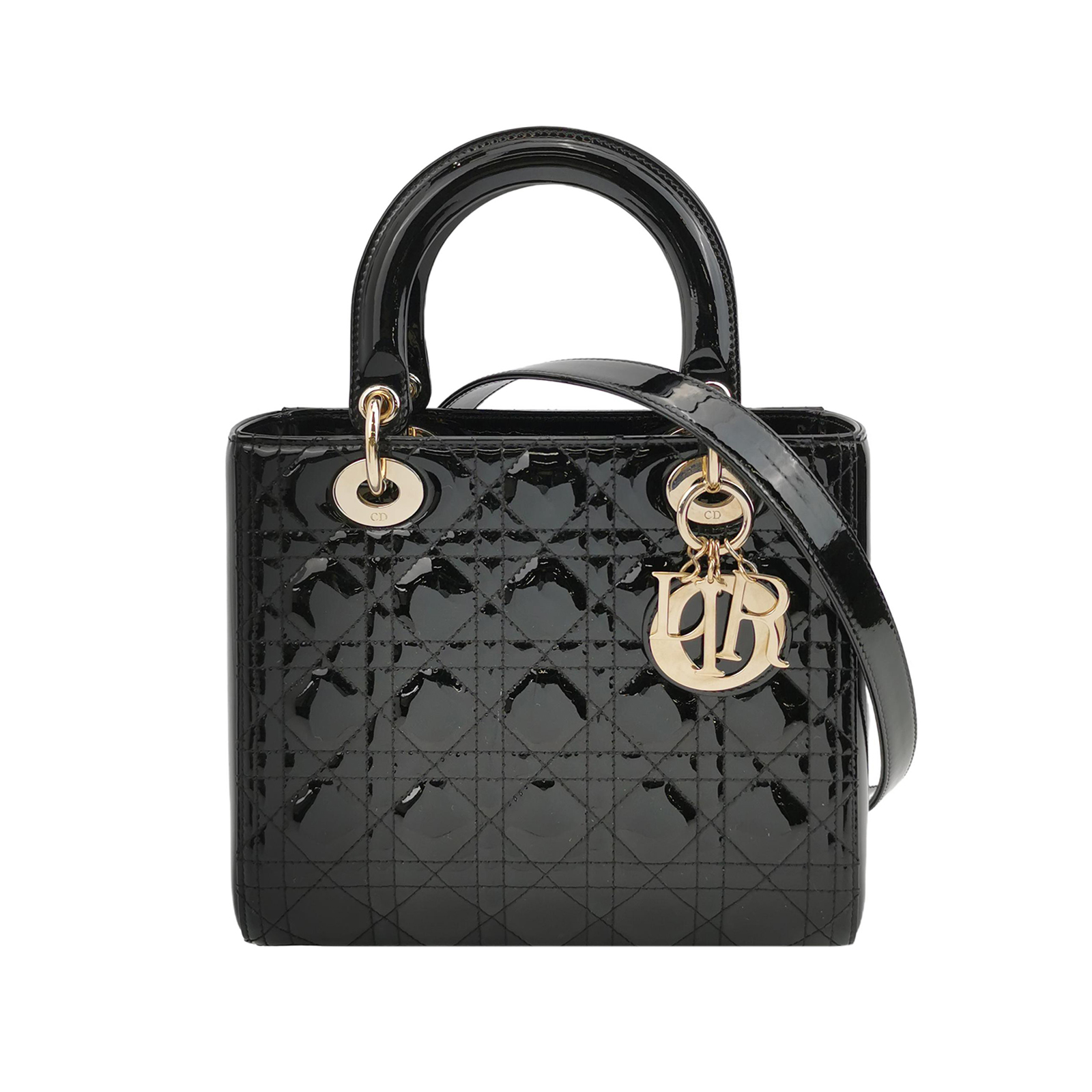 Lady Diorpatent Leather Logocrossbody Bag