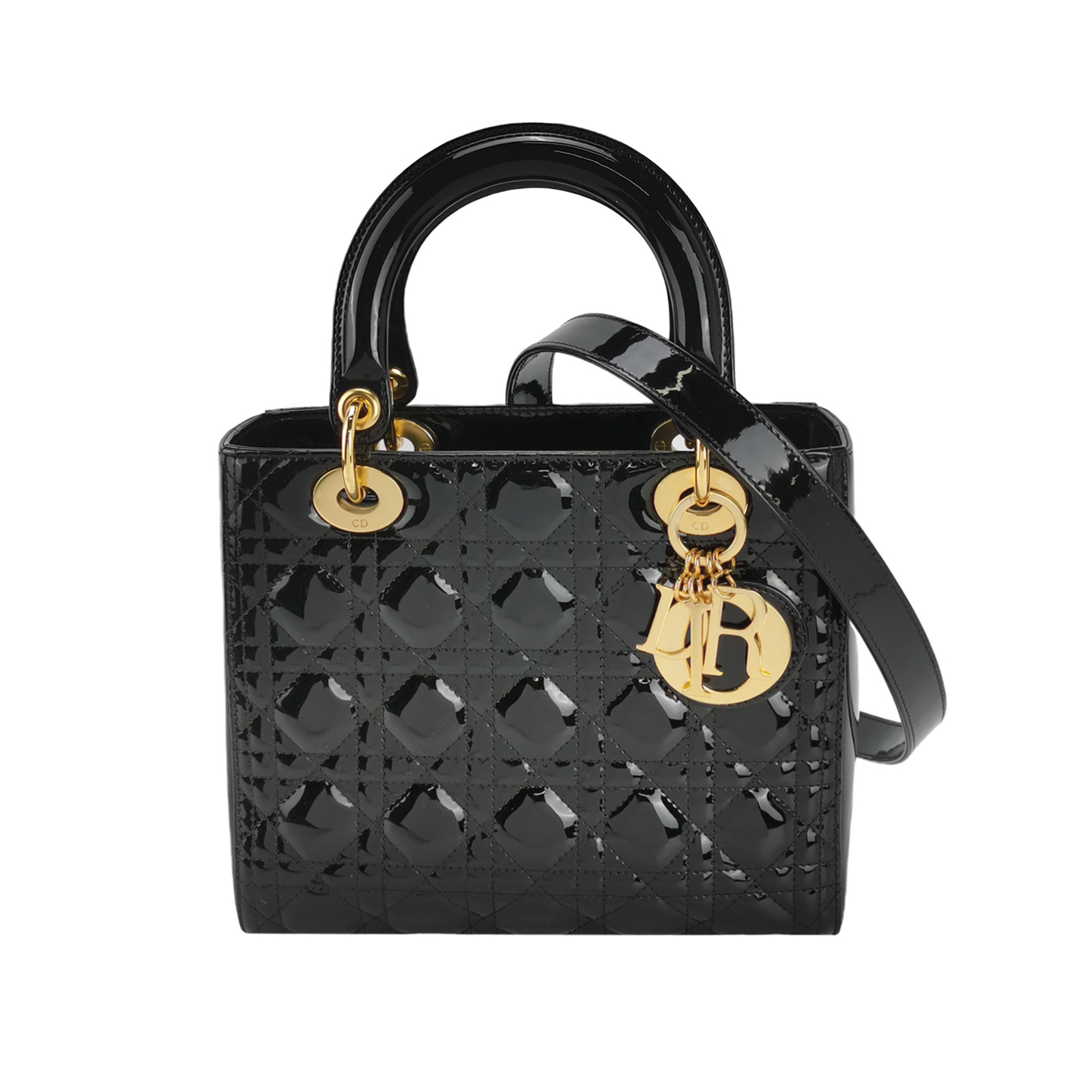 Lady Diorpatent Leather Logocrossbody Bag