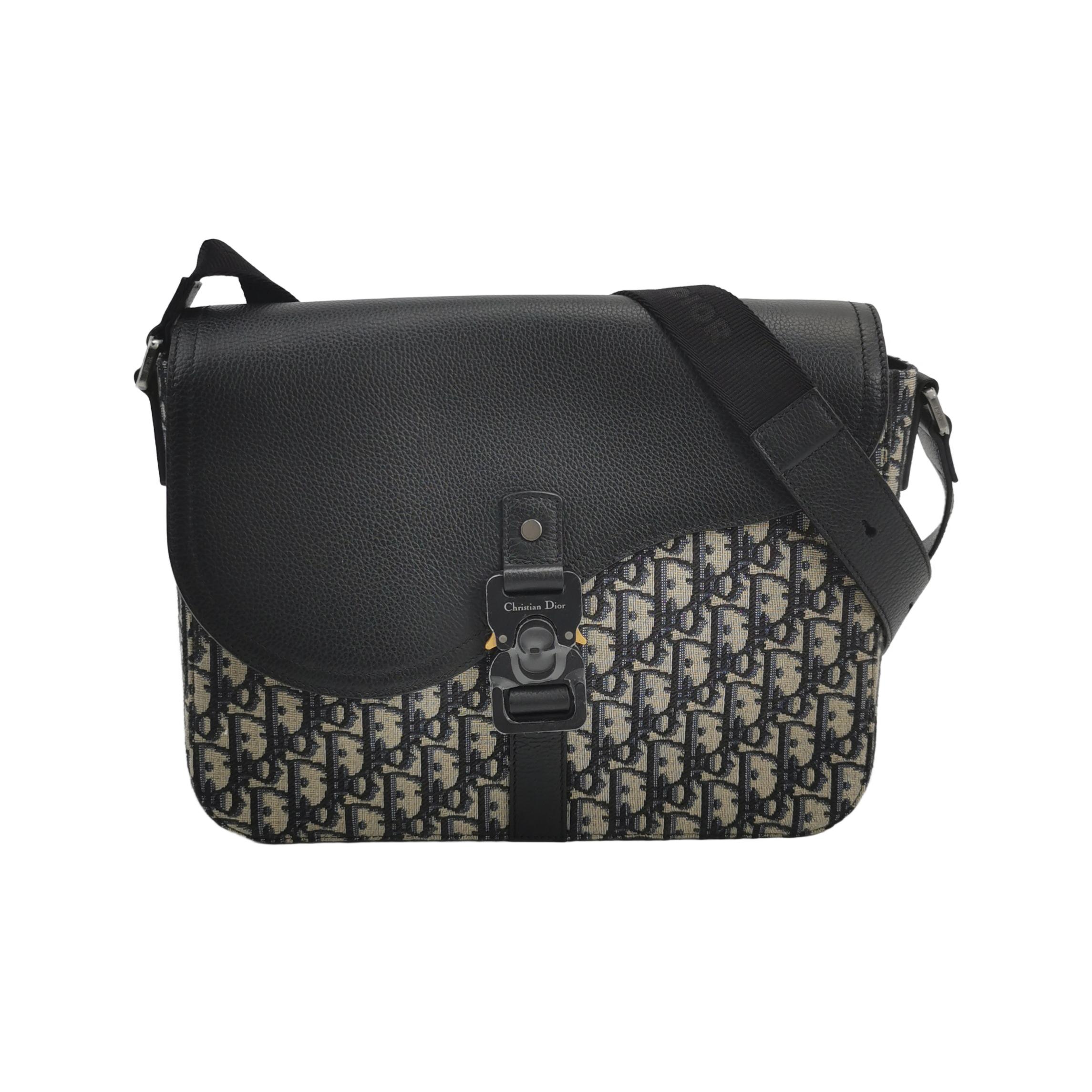 Saddleobliquemonogram Canvas Crossbody Bag