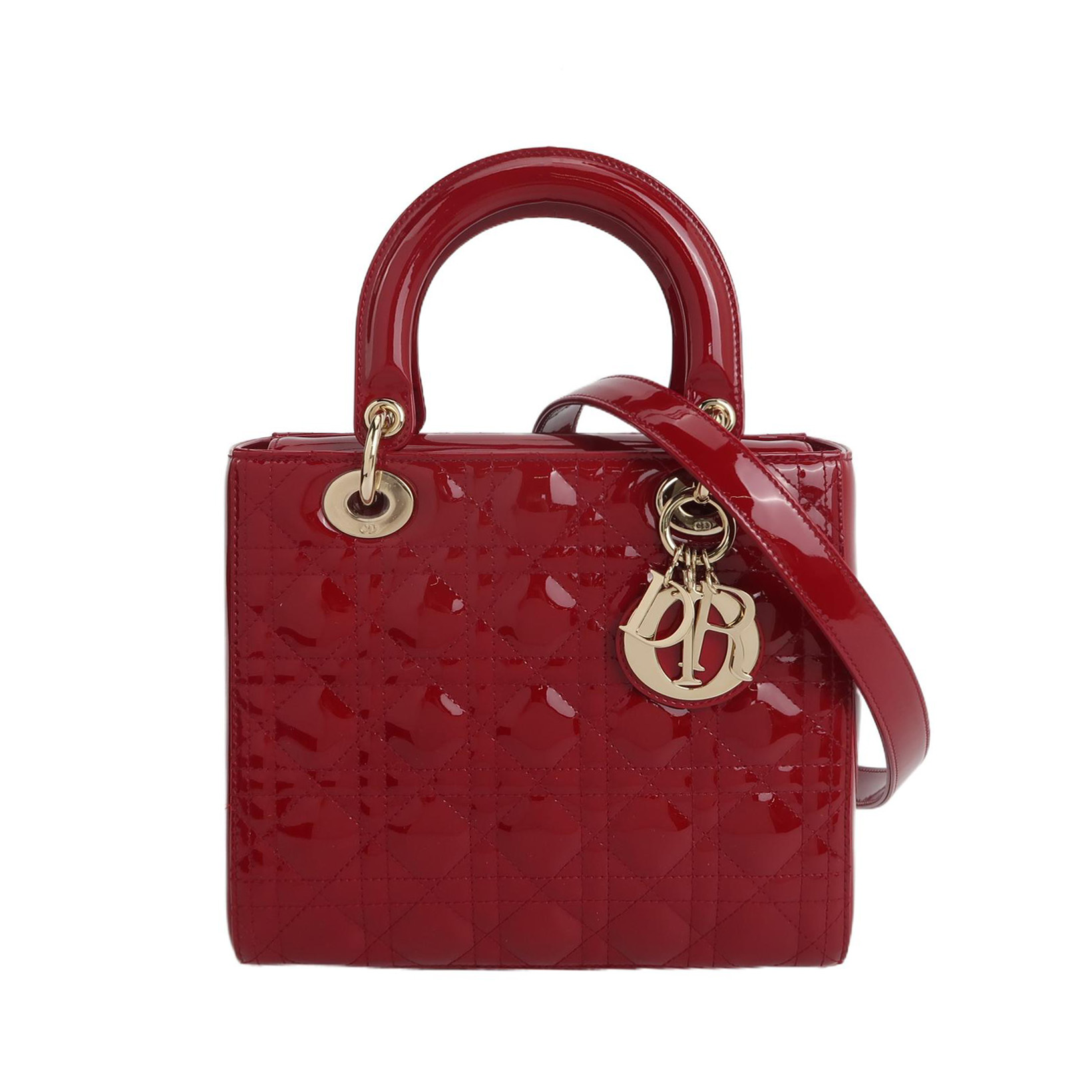 Lady Diorpatent Leather Logocrossbody Bag