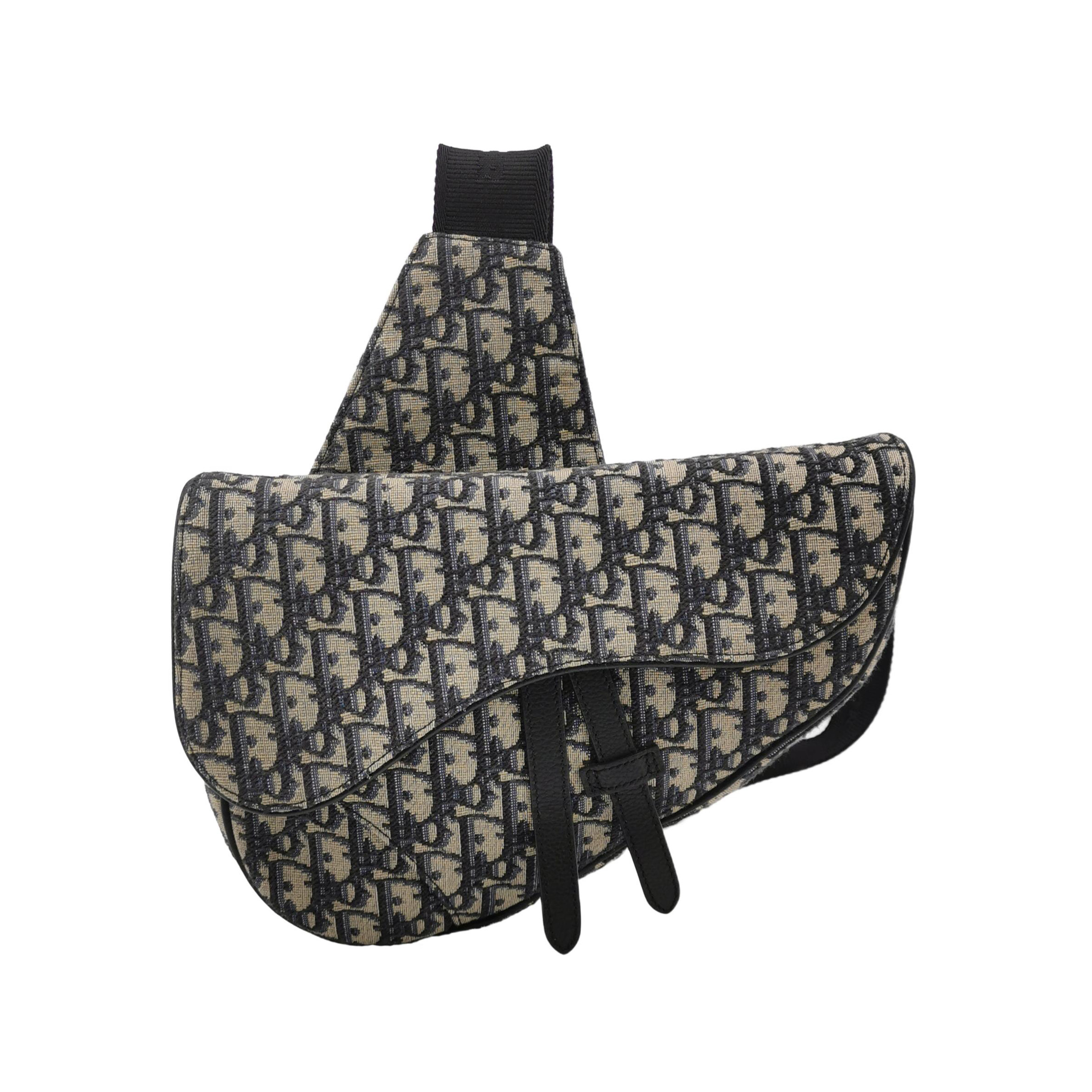 Saddleobliquemonogram Canvas Crossbody Bag