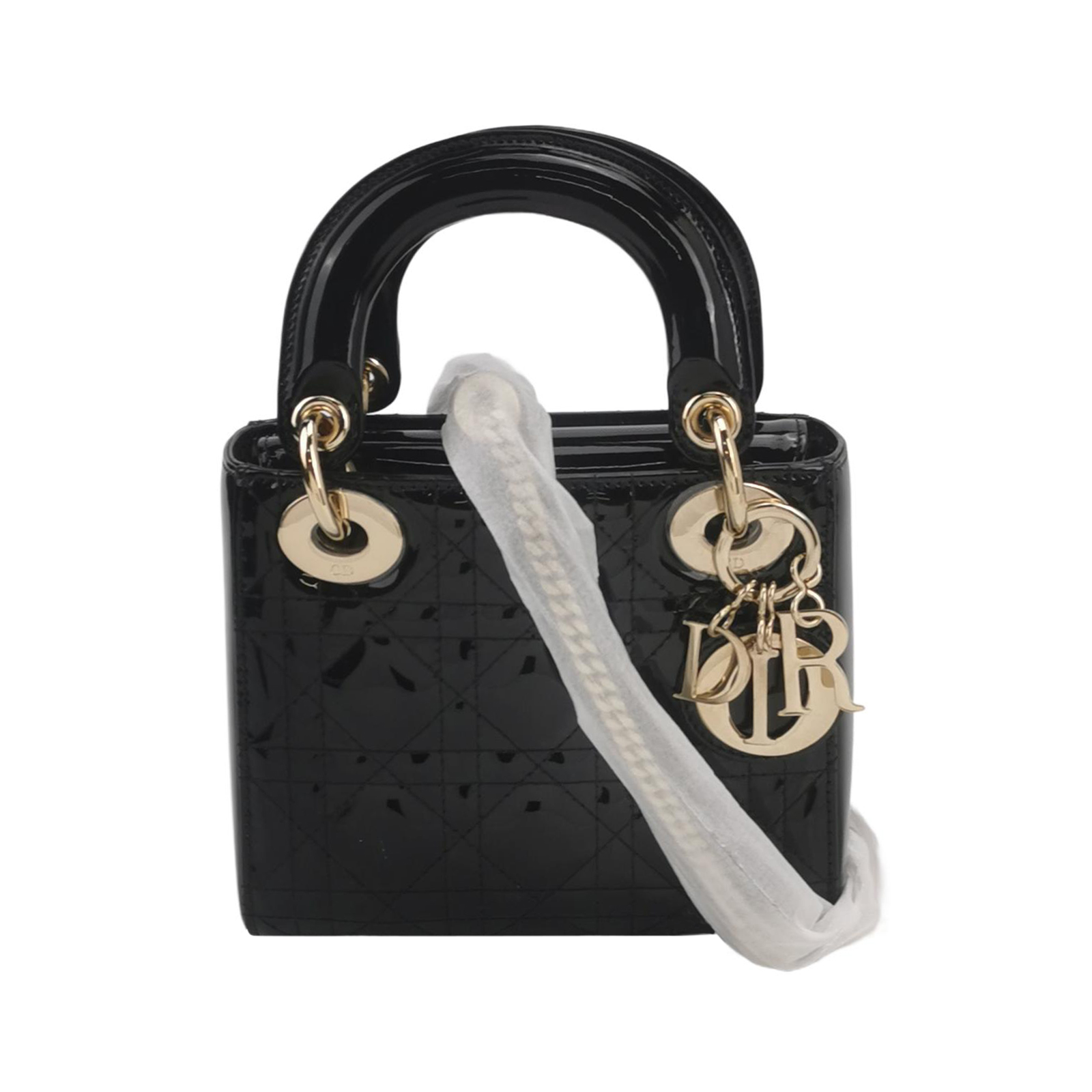 Lady Diorpatent Leather Logocrossbody Bag