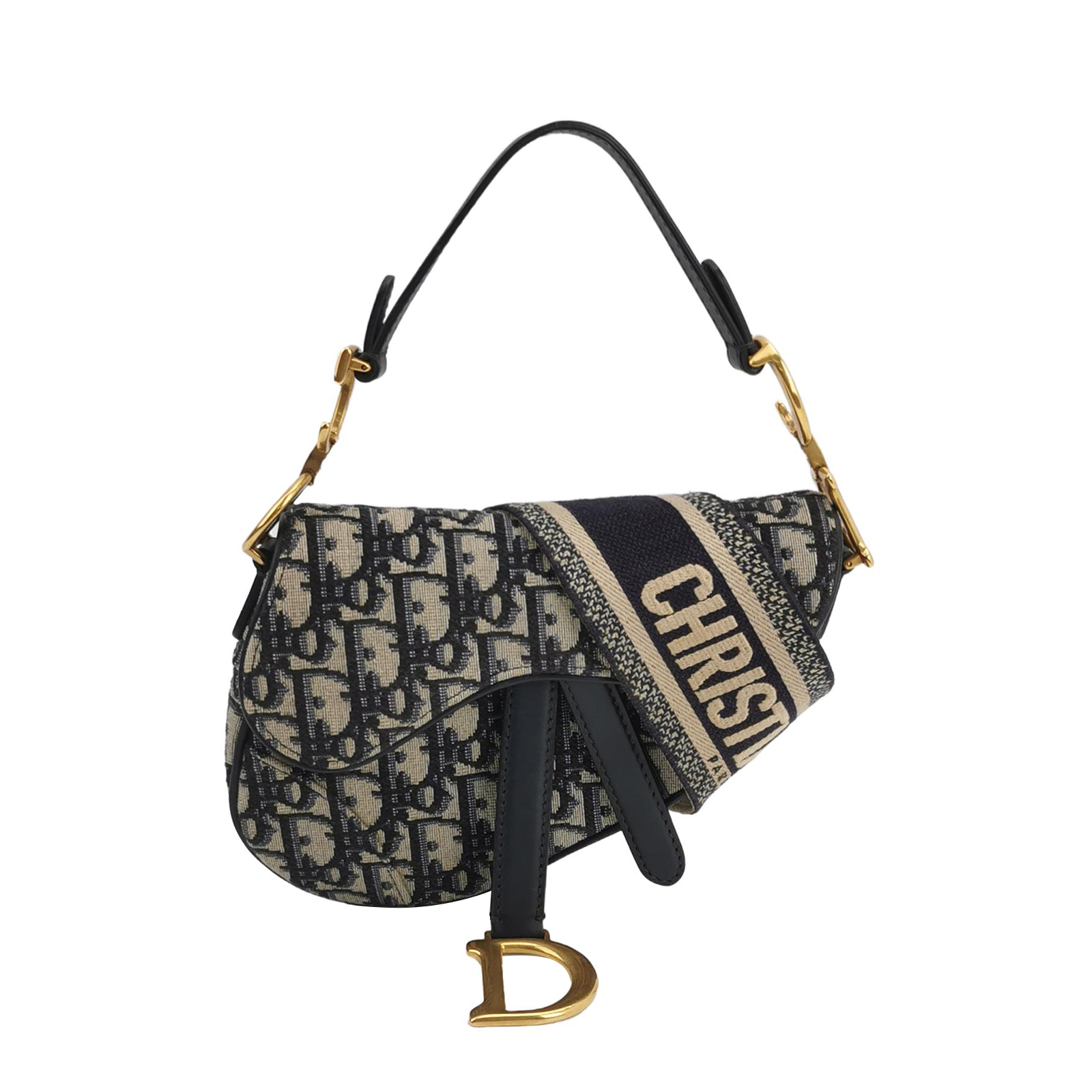 Saddleobliquemonogram Canvas Crossbody Bag