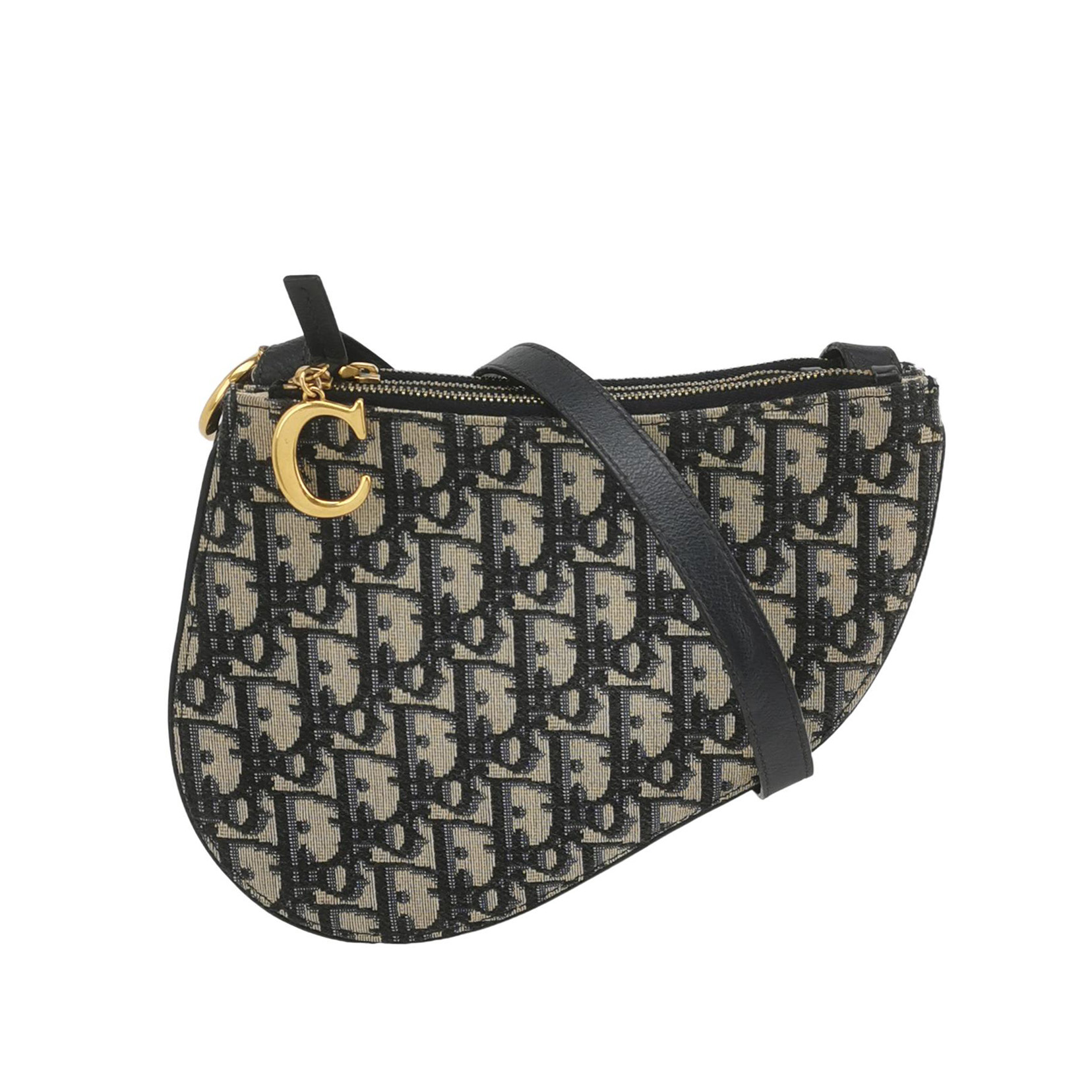 Saddleobliquemonogram Canvas Crossbody Bag