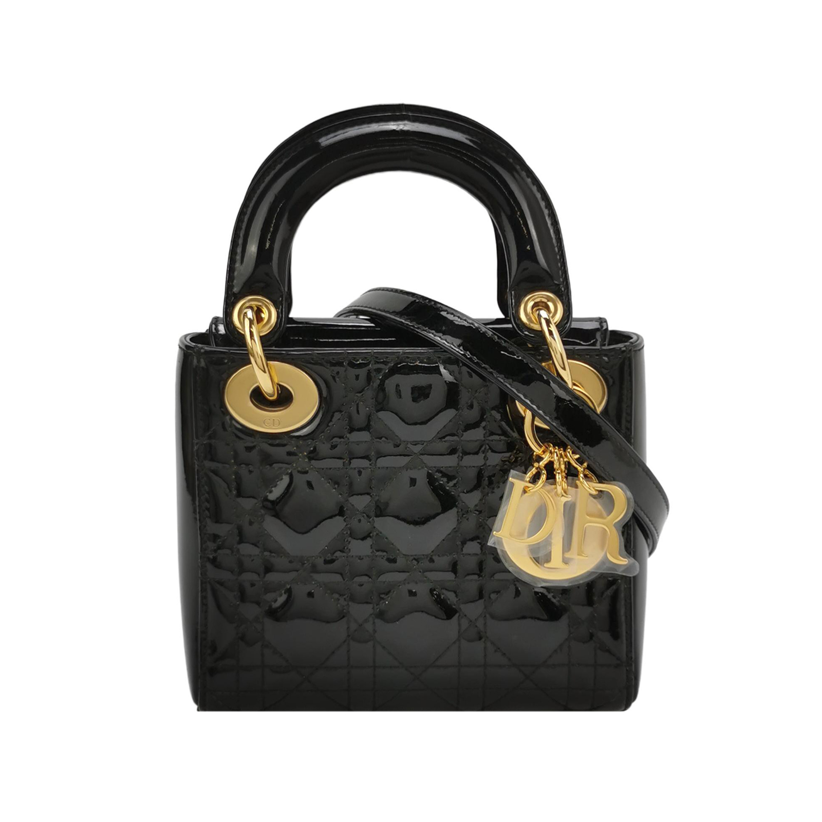 Lady Diorpatent Leather Logocrossbody Bag