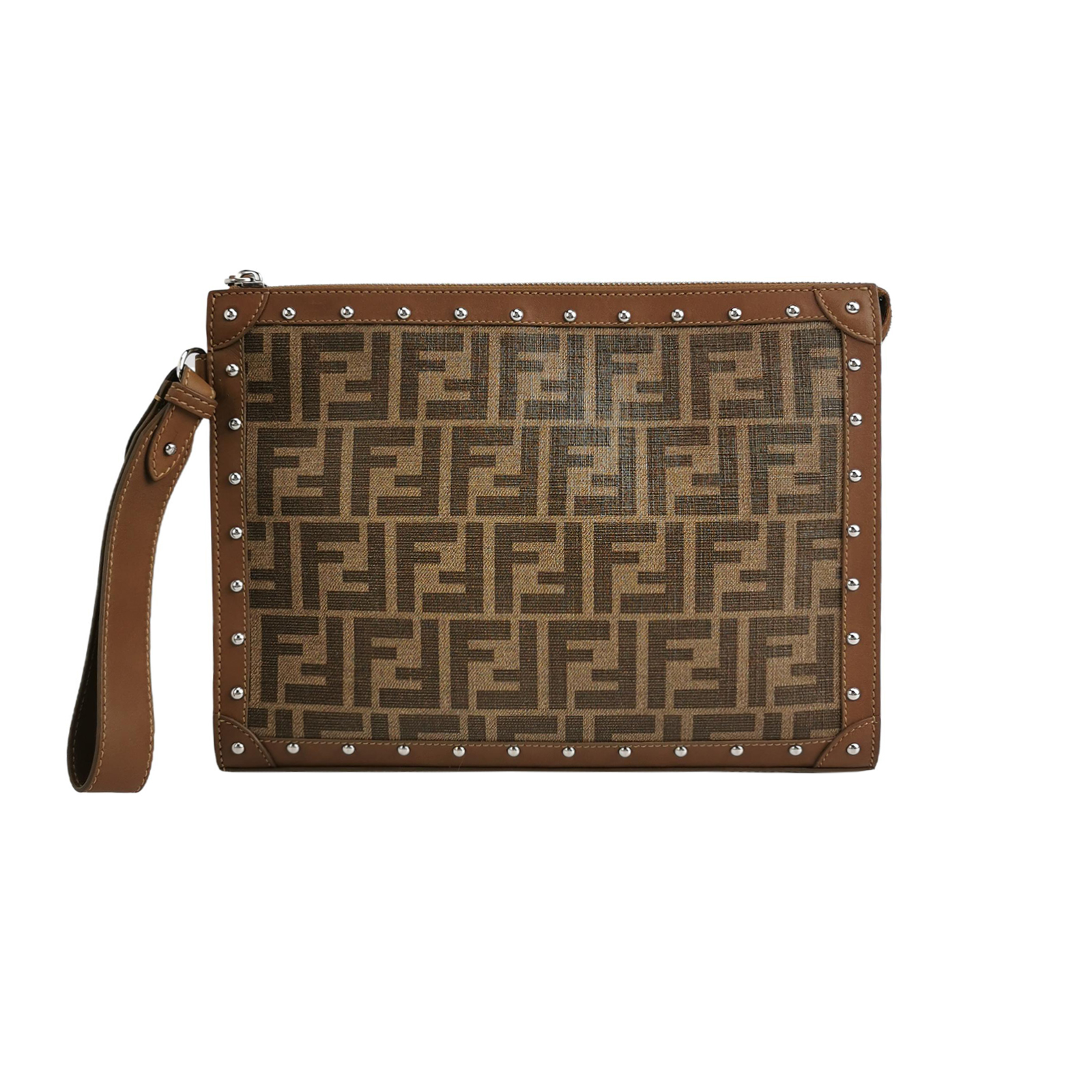 Fmonogram Canvas Clutch Bag