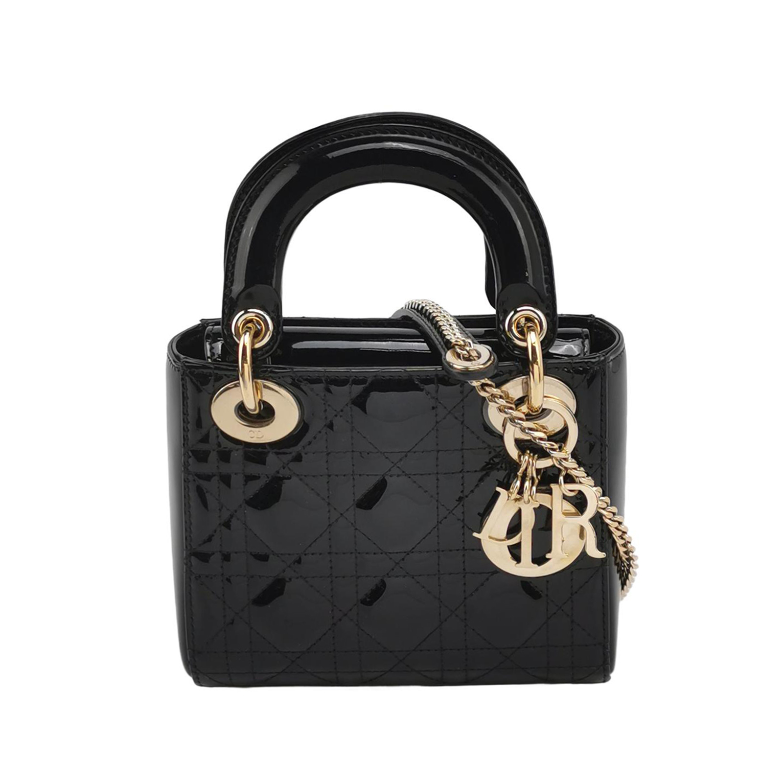 Lady Diorpatent Leather Logocrossbody Bag