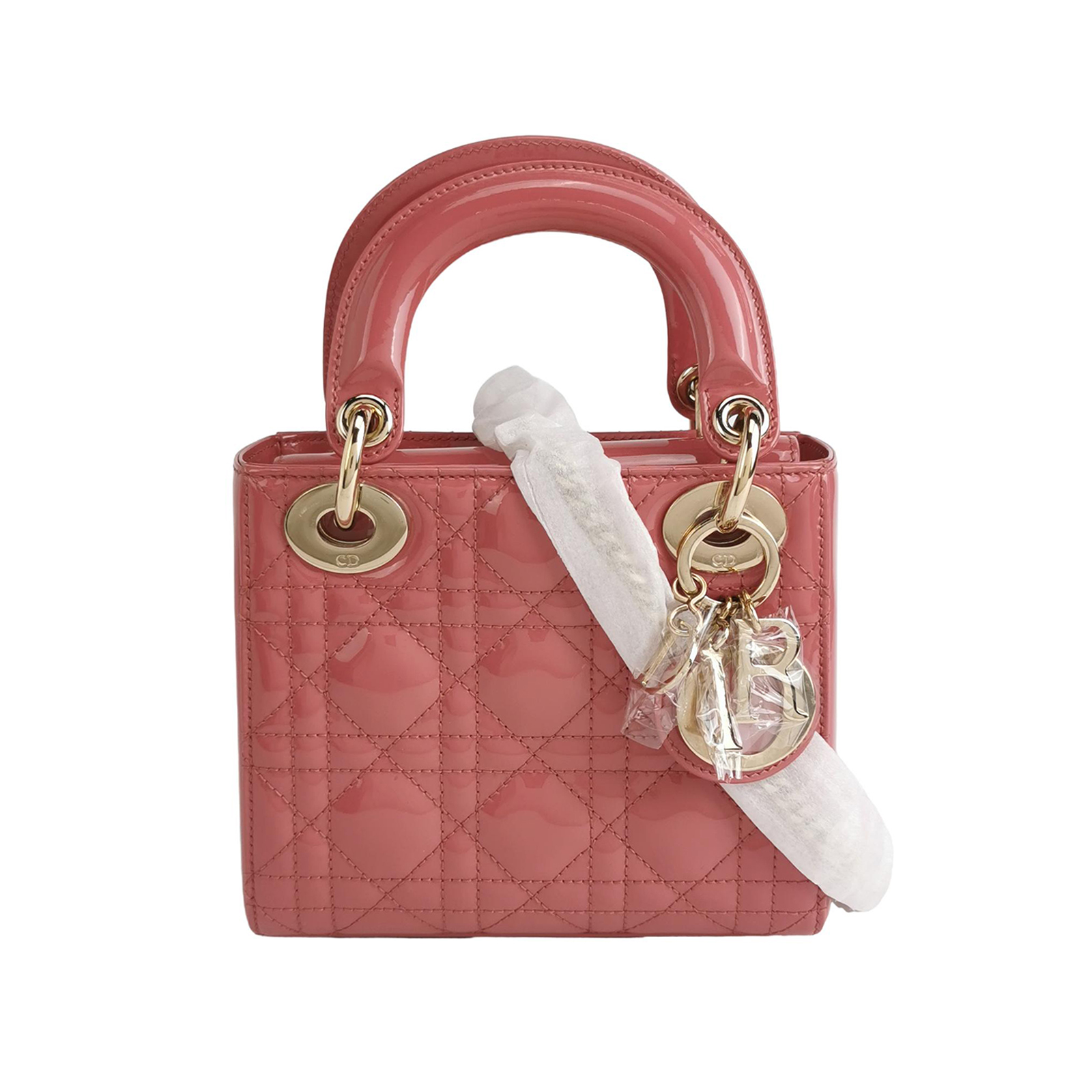 Lady Diorpatent Leather Logocrossbody Bag