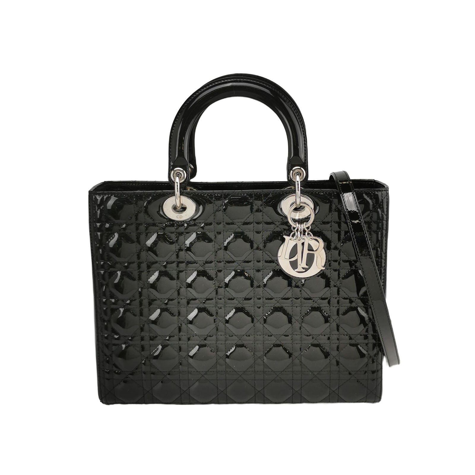 Lady Diorpatent Leather Logo