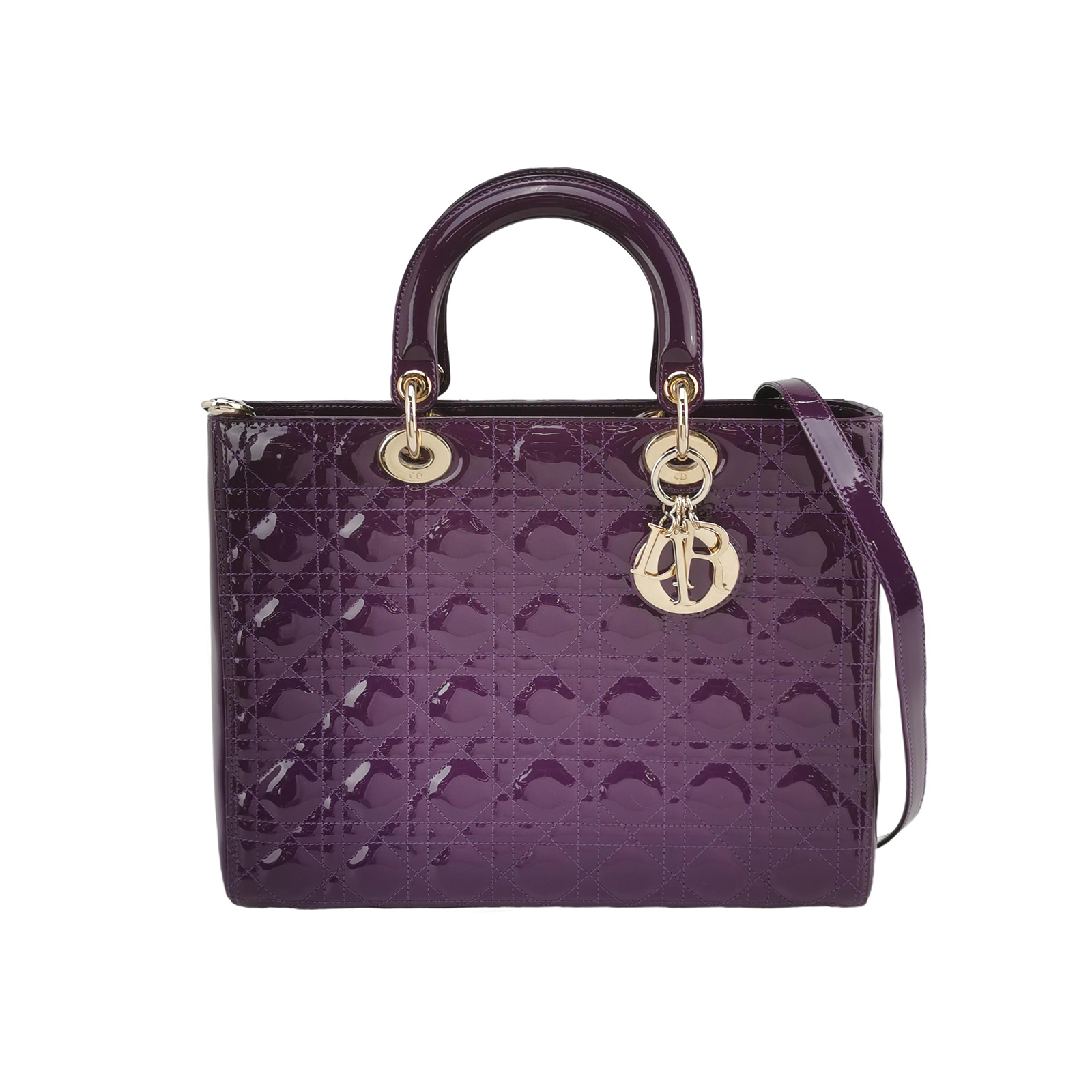 Lady Diorpatent Leather Logo