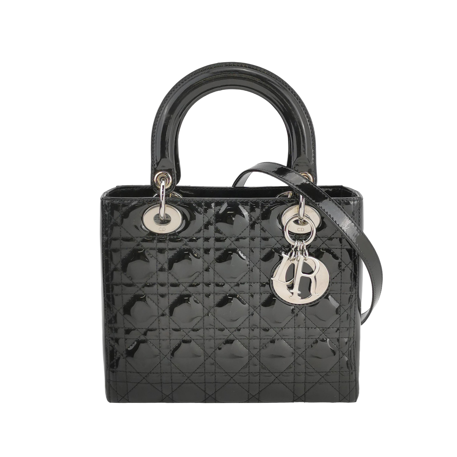 Lady Diorpatent Leather Logocrossbody Bag