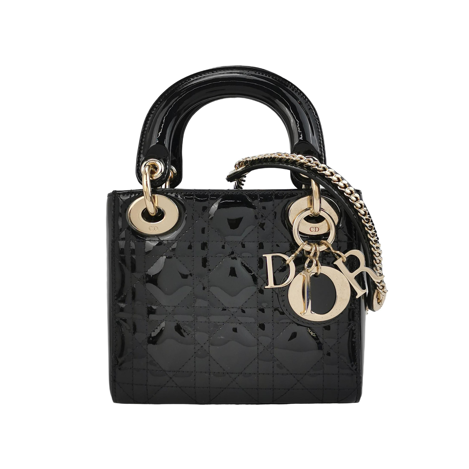 Lady Diorpatent Leather Logocrossbody Bag