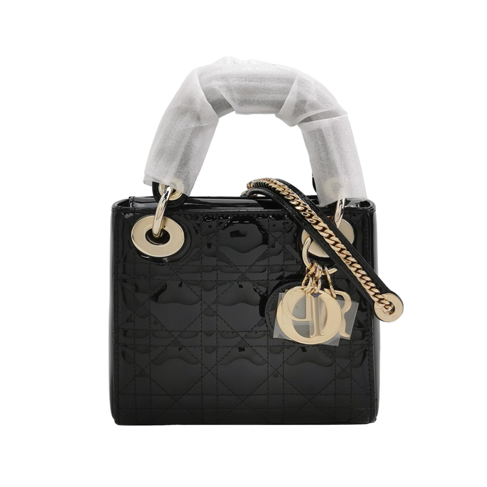 Lady Diorpatent Leather Logocrossbody Bag