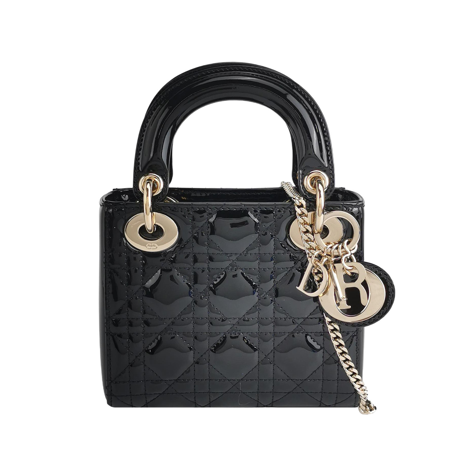 Lady Diorpatent Leather Logocrossbody Bag