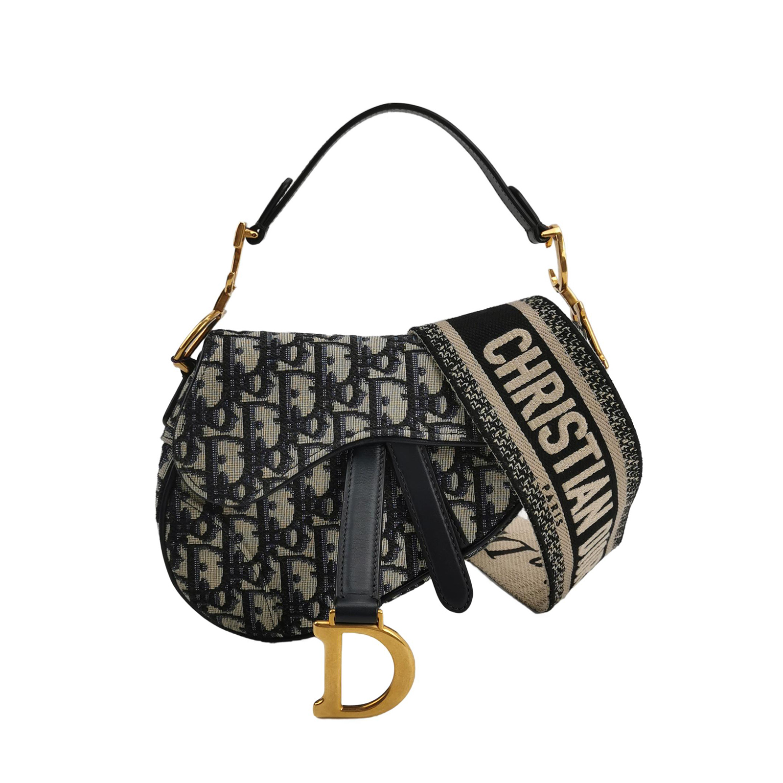 Saddleobliquemonogram Canvas Crossbody Bag