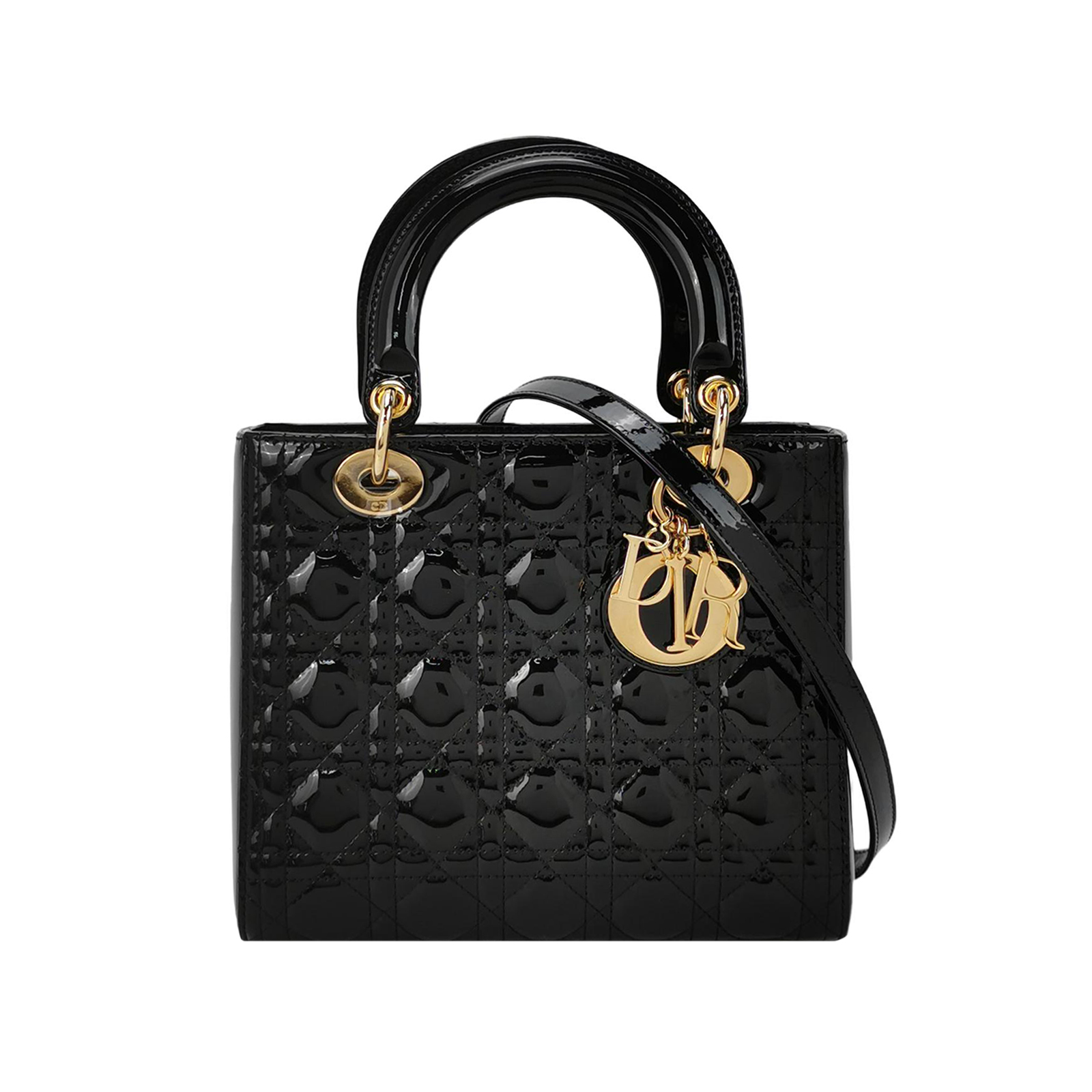 Lady Diorpatent Leather Logo