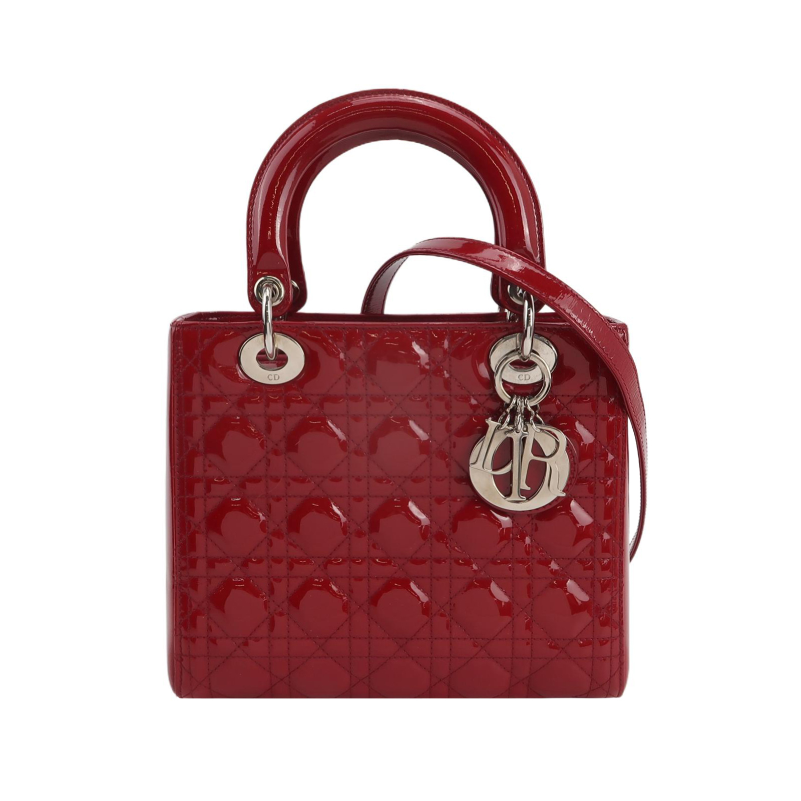 Lady Diorpatent Leather Logocrossbody Bag