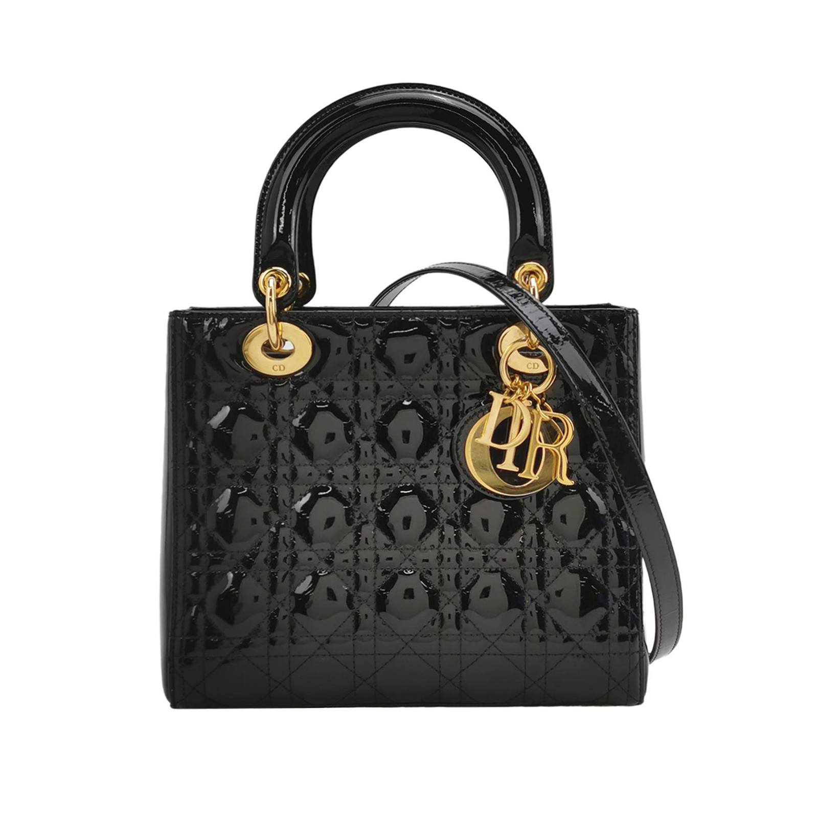 Lady Diorpatent Leather Logo