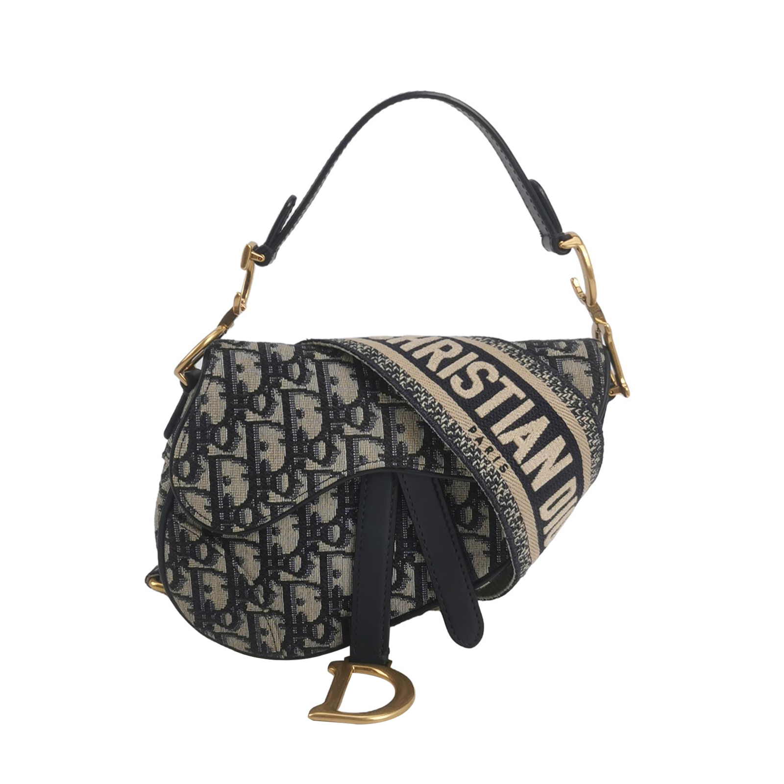 Saddleobliquemonogram Canvas Crossbody Bag