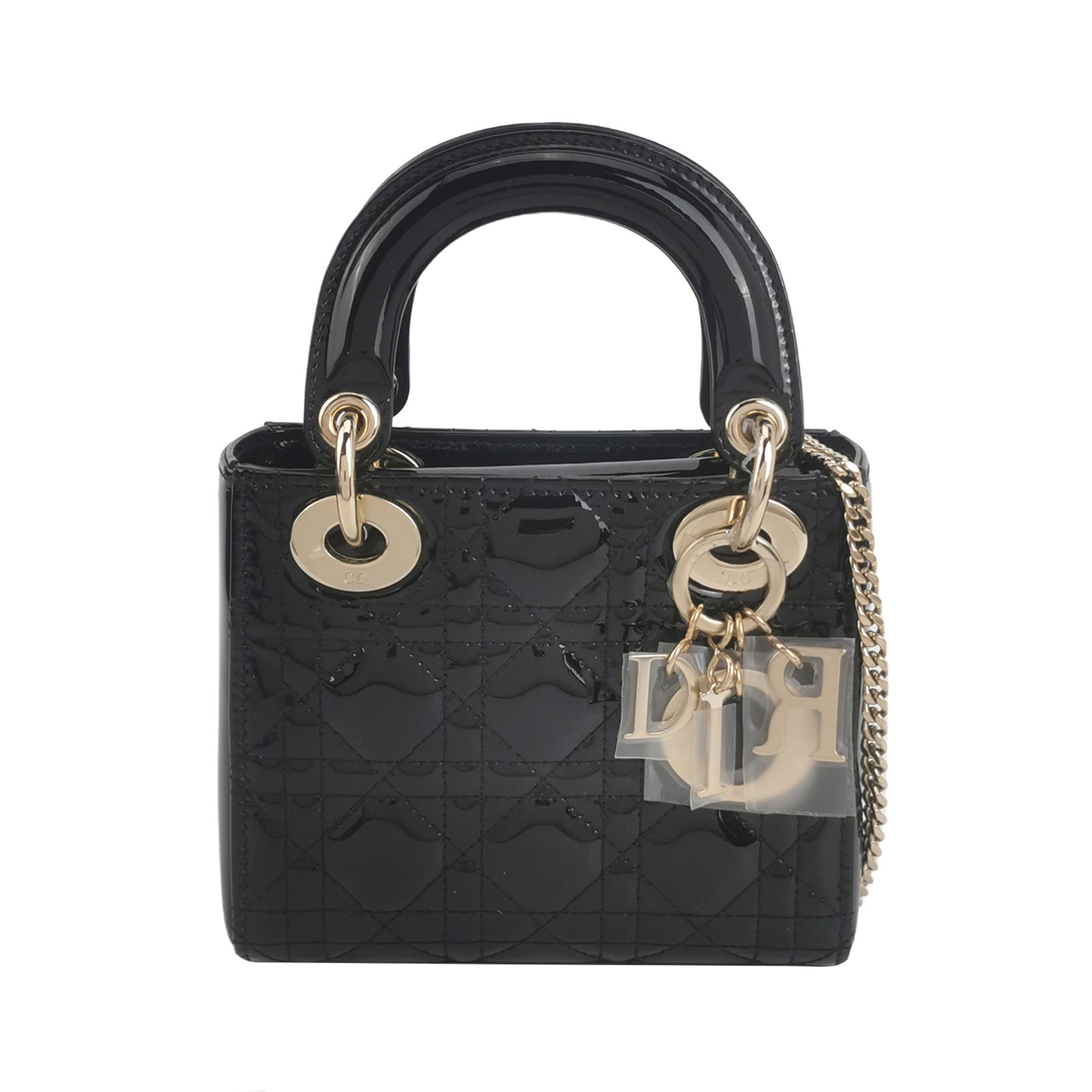 Lady Diorpatent Leather Logocrossbody Bag