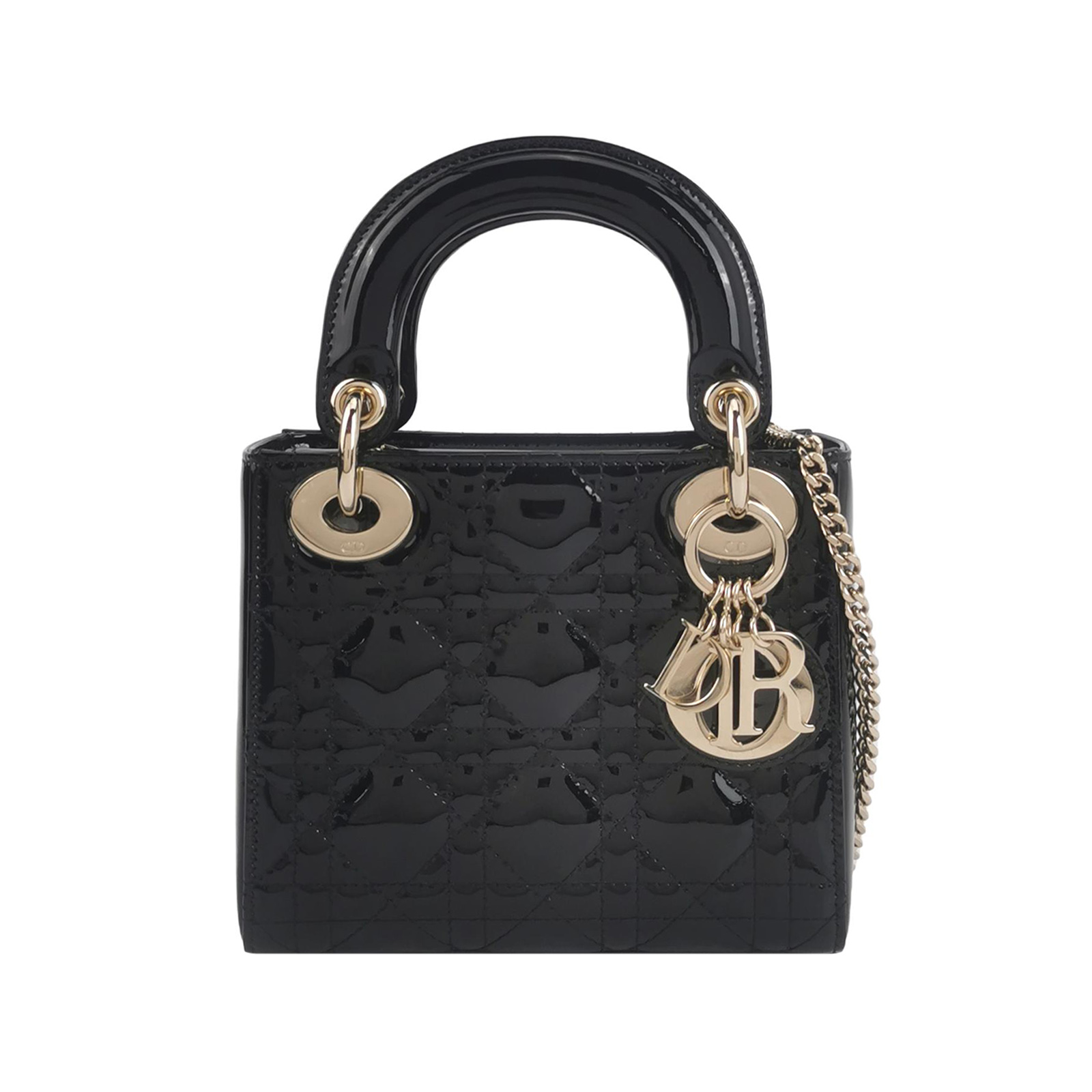 Lady Diorpatent Leather Logocrossbody Bag