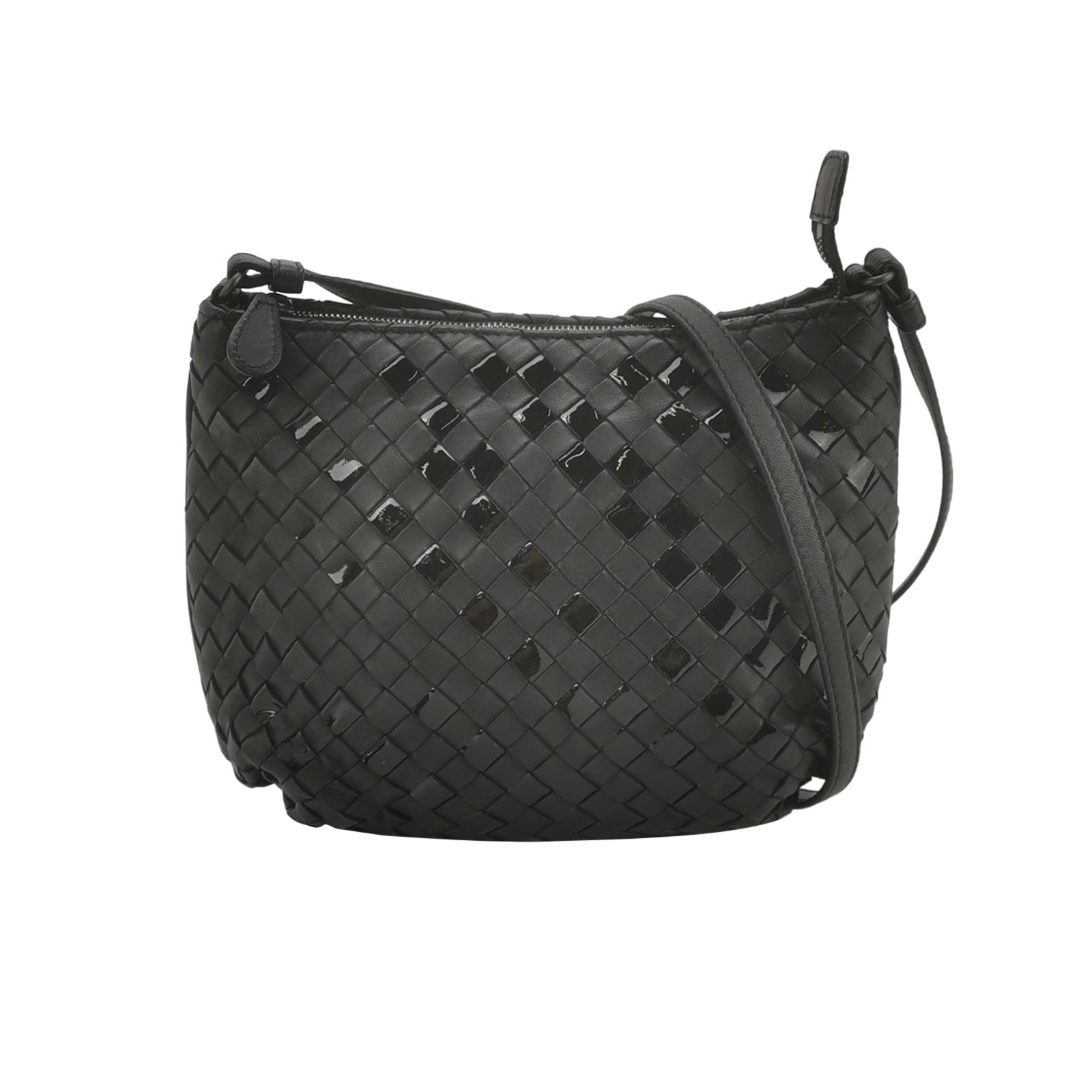 Patent Leather Intrecciatocrossbody Bag