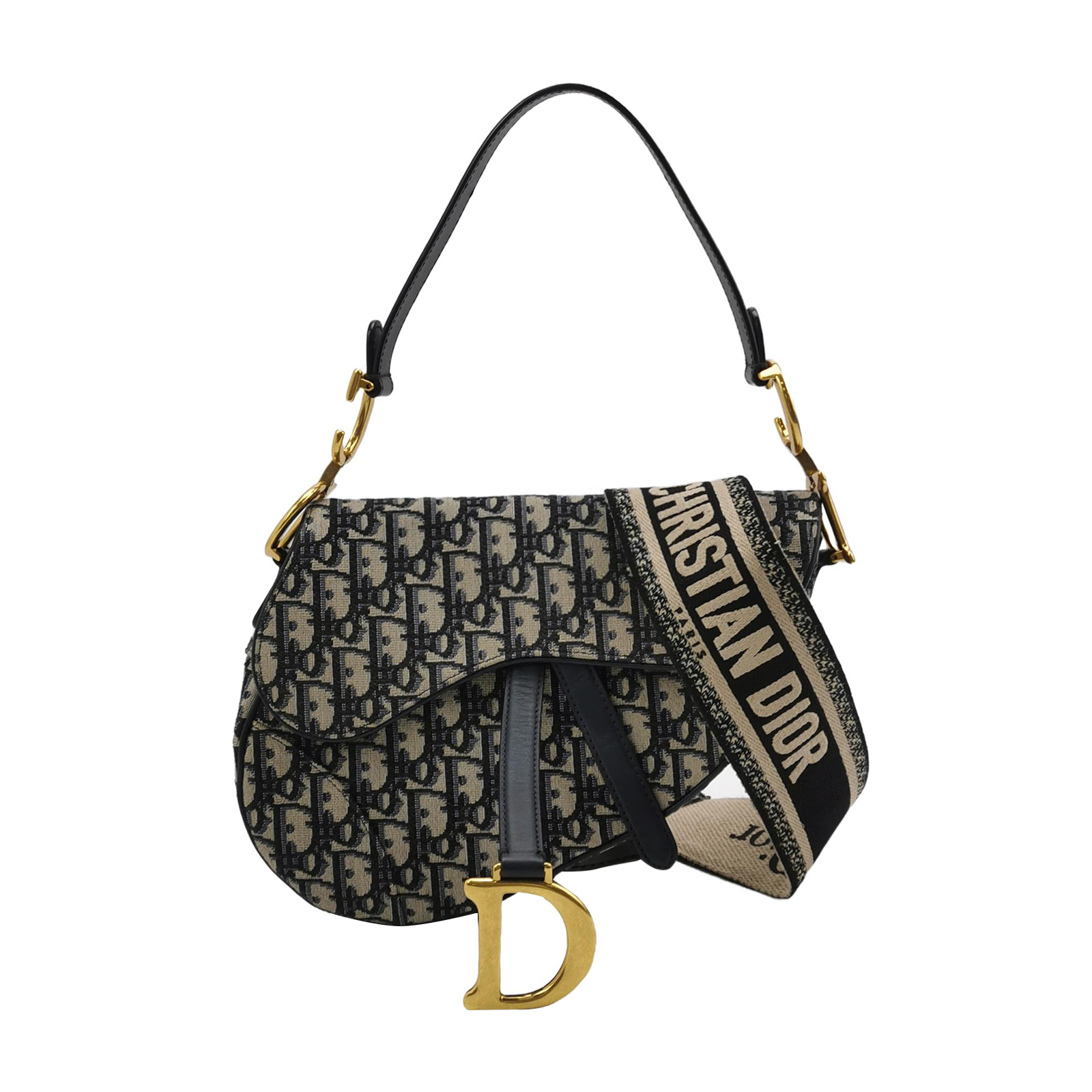 Saddleobliquemonogram Canvas Crossbody Bag